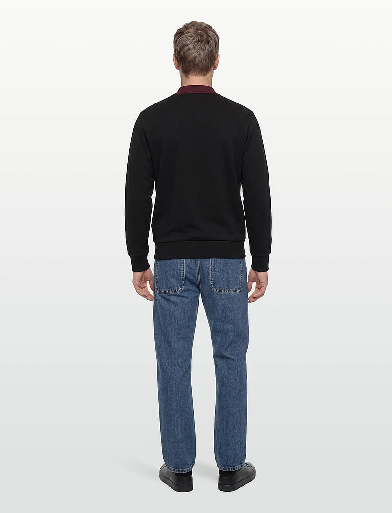 Fred Perry - EMBROIDERED PANEL COLLARED - langärmelig - black - 4