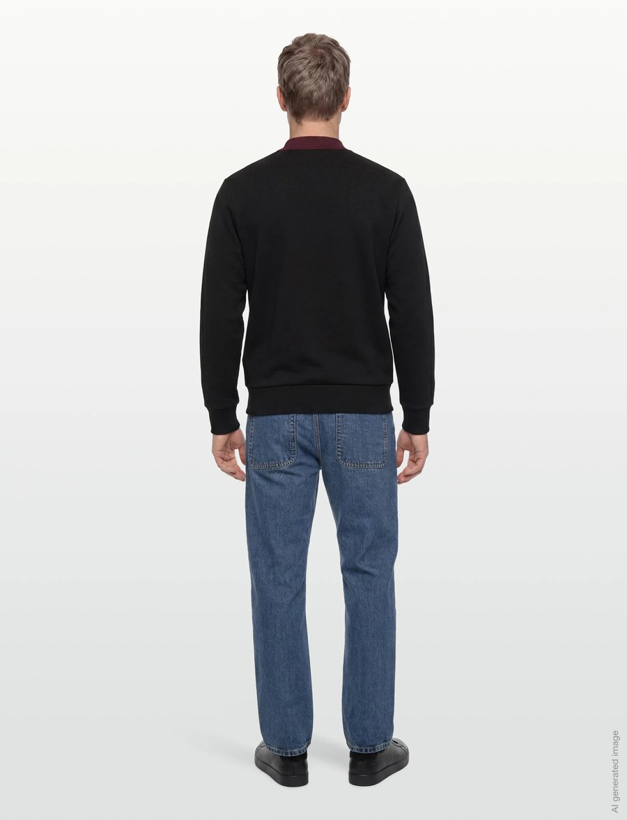 Fred Perry - EMBROIDERED PANEL COLLARED - langärmelig - black - 4
