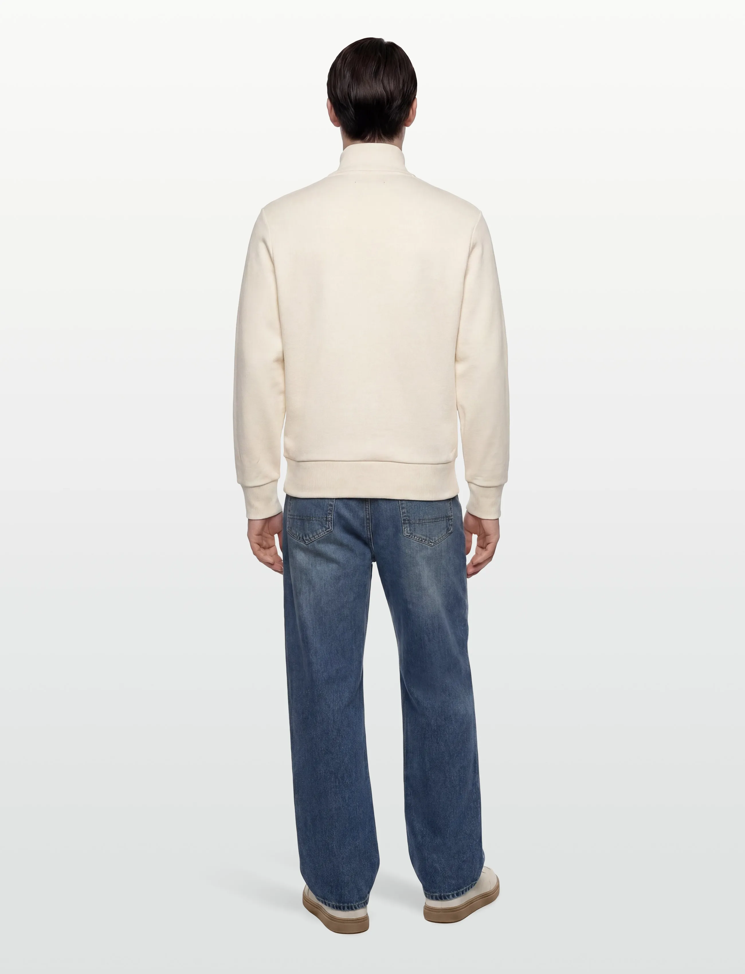 Fred Perry - EMBROIDERED PANEL HALF ZIP SWE - nach anlass kaufen - ecru - 4
