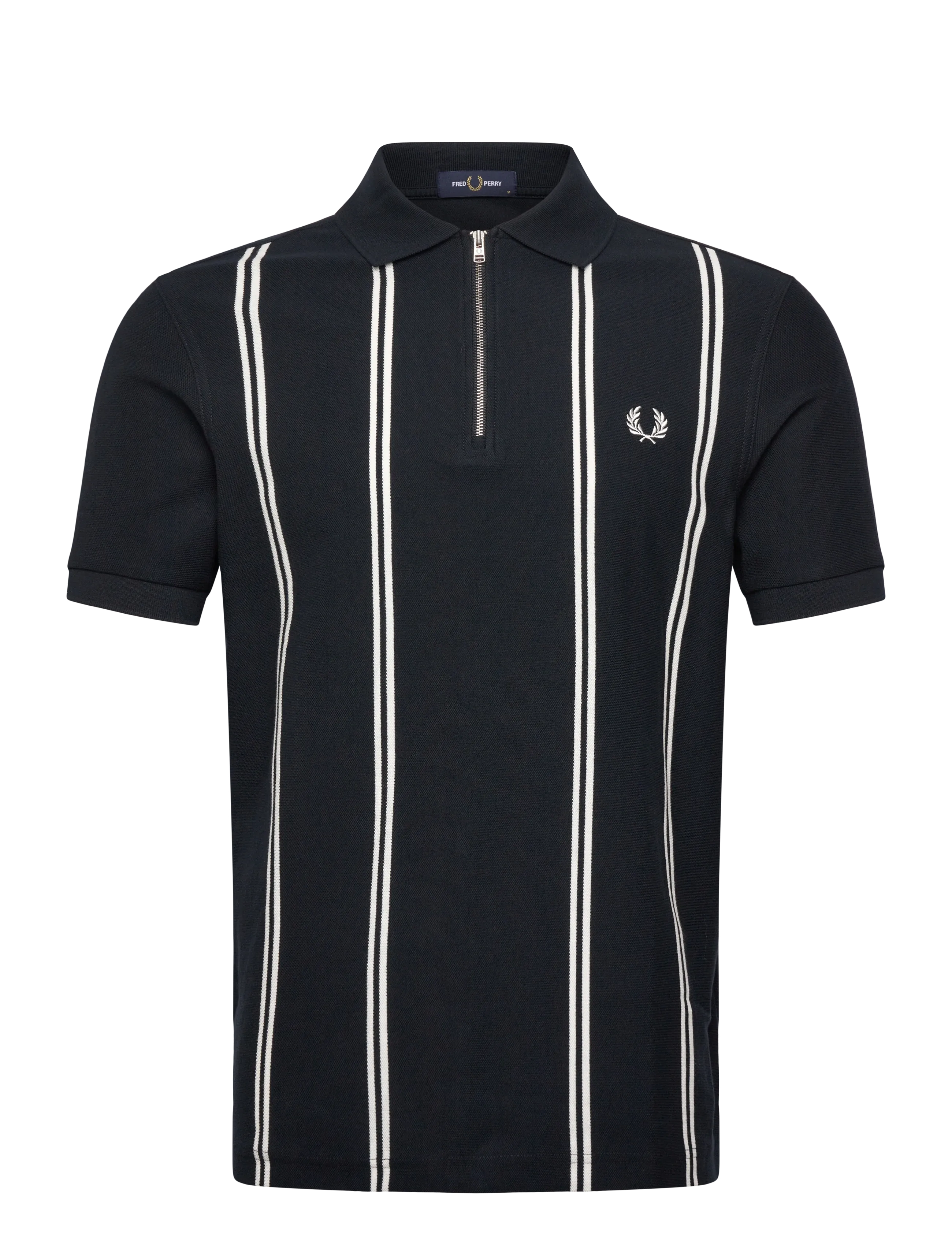 FRED PERRY Vertical Stripe Polo Navy - S - Herren