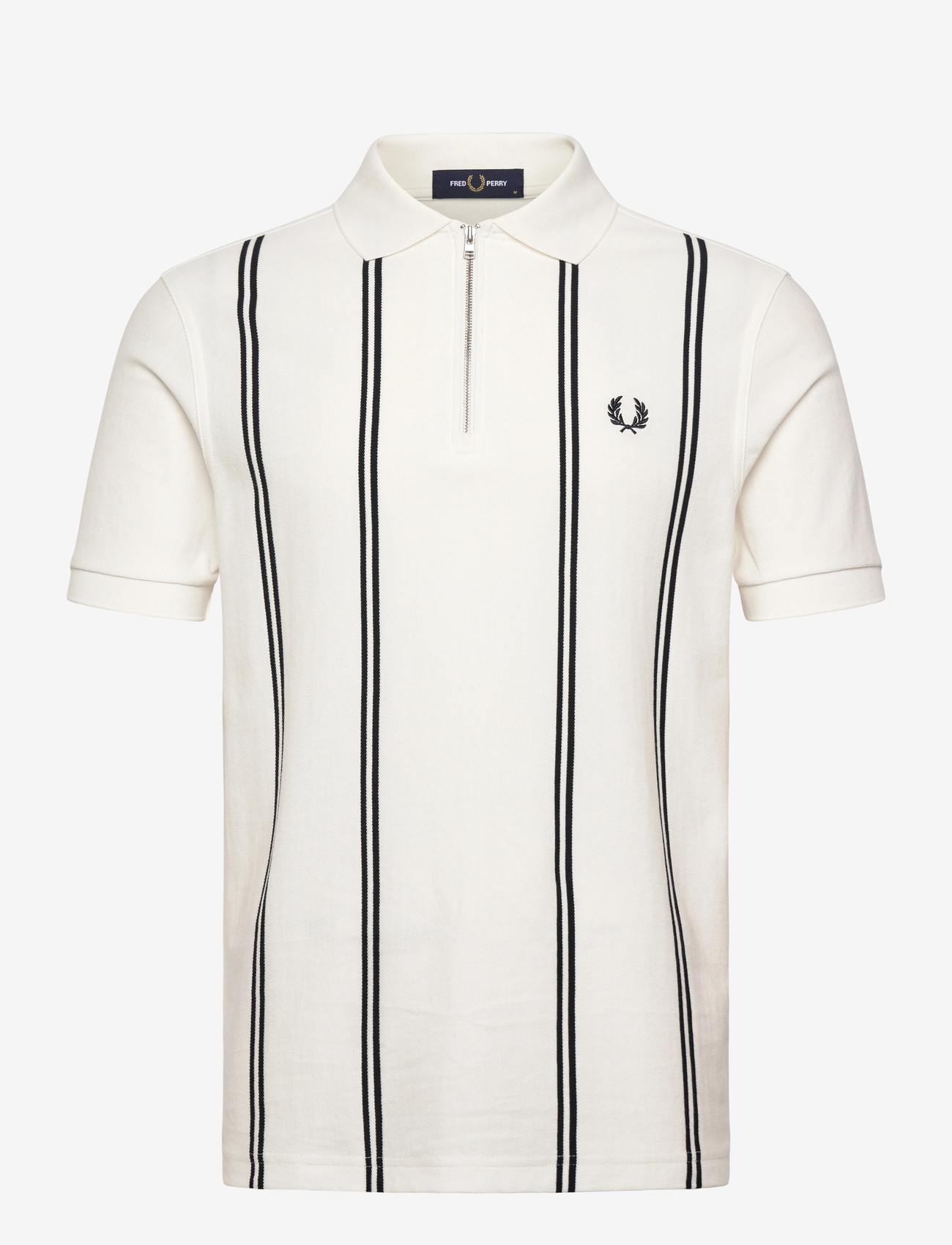 Fred Perry - VERTICAL STRIPE POLO - kurzärmelig - snow white - 1