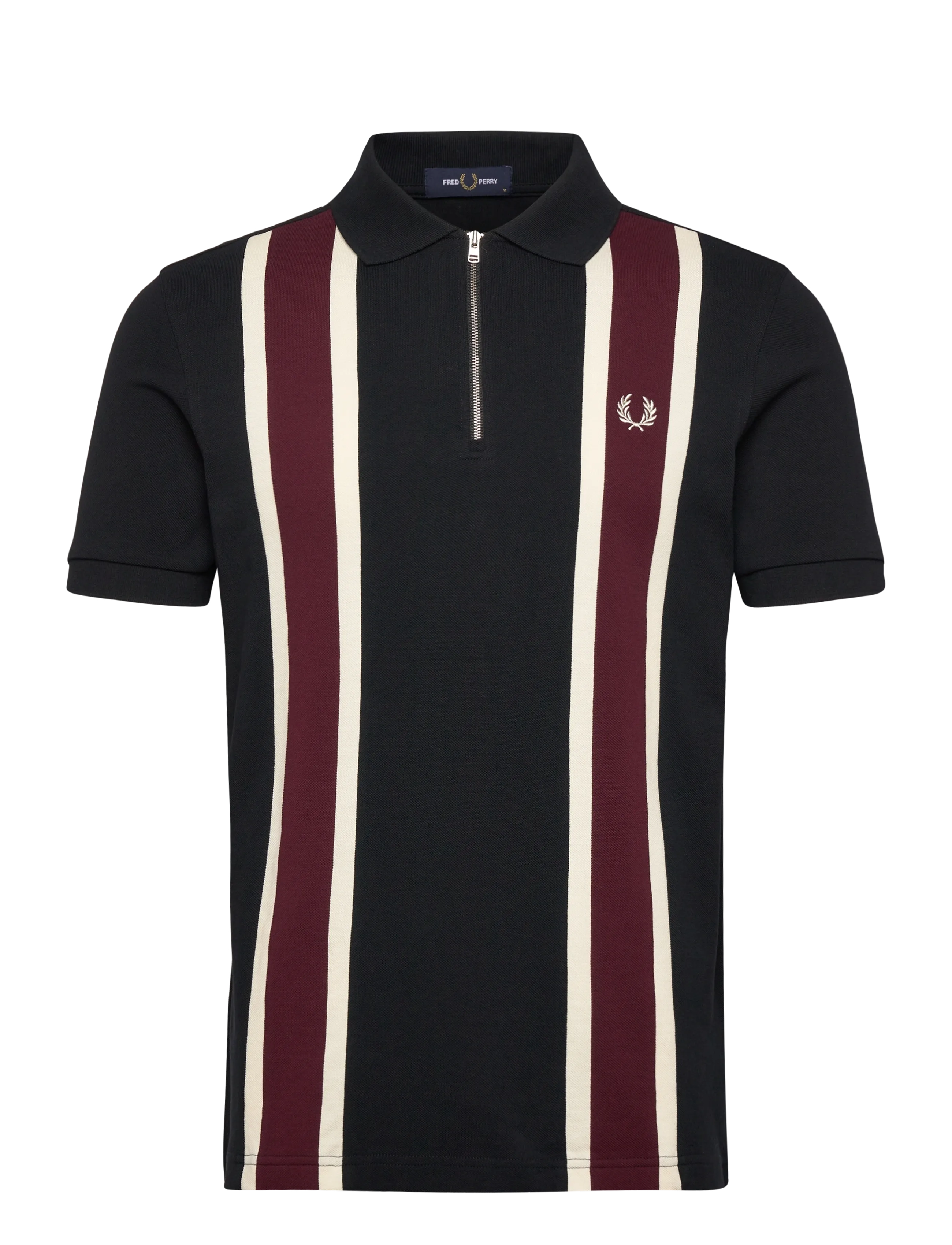 Fred Perry TRAMLINE POLO SHIRT - Fred Perry Men - BLACK / black