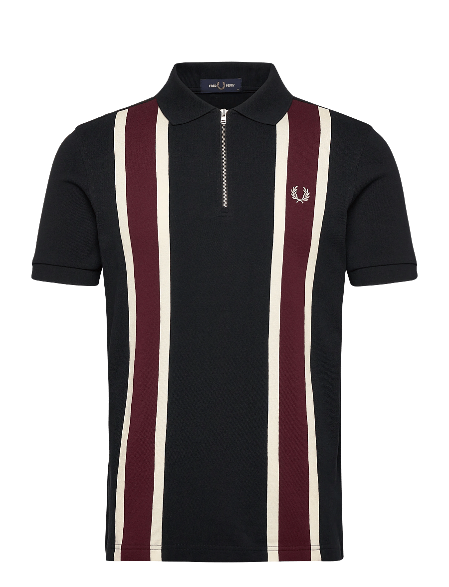 Fred Perry - TRAMLINE POLO SHIRT - kortärmade pikéer - black - 1