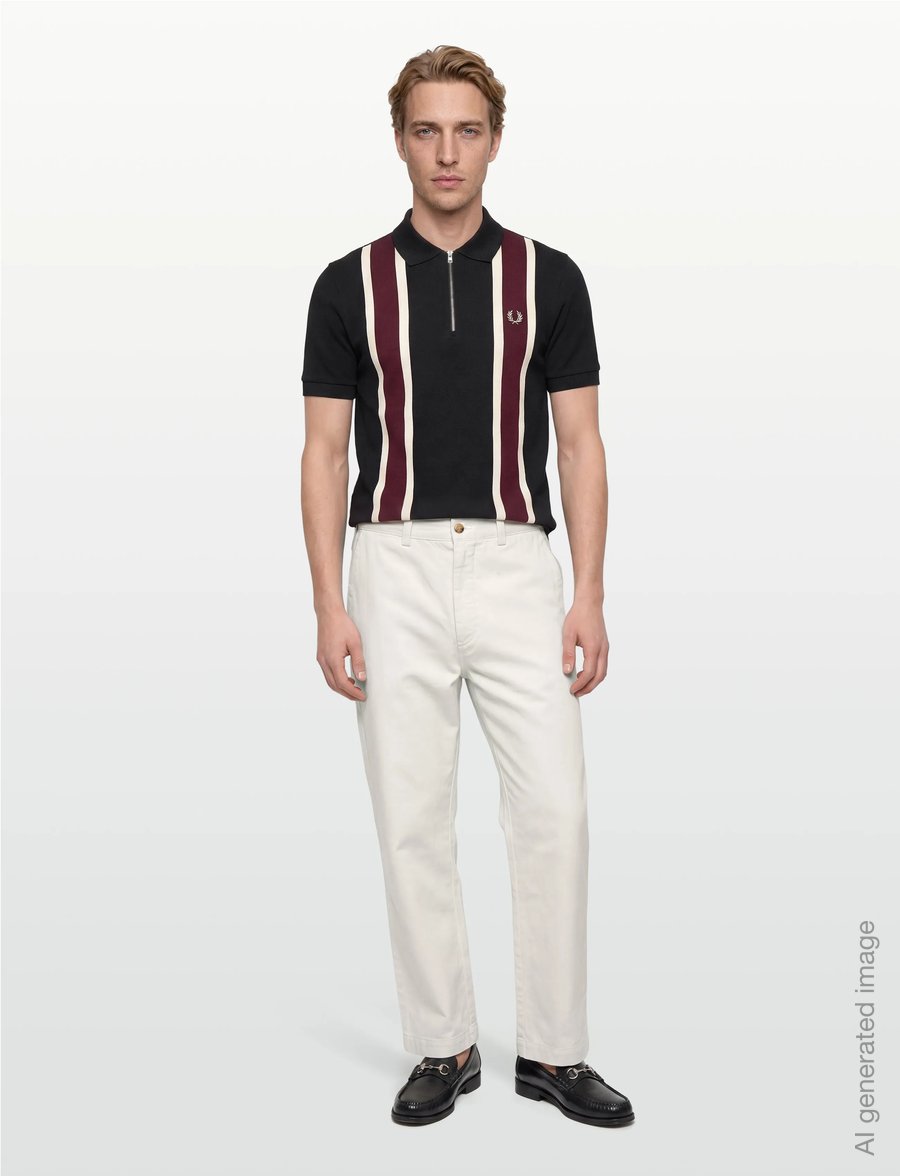 Fred Perry - TRAMLINE POLO SHIRT - kortärmade pikéer - black - 0