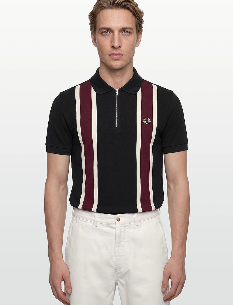 Fred Perry - TRAMLINE POLO SHIRT - kortärmade pikéer - black - 3