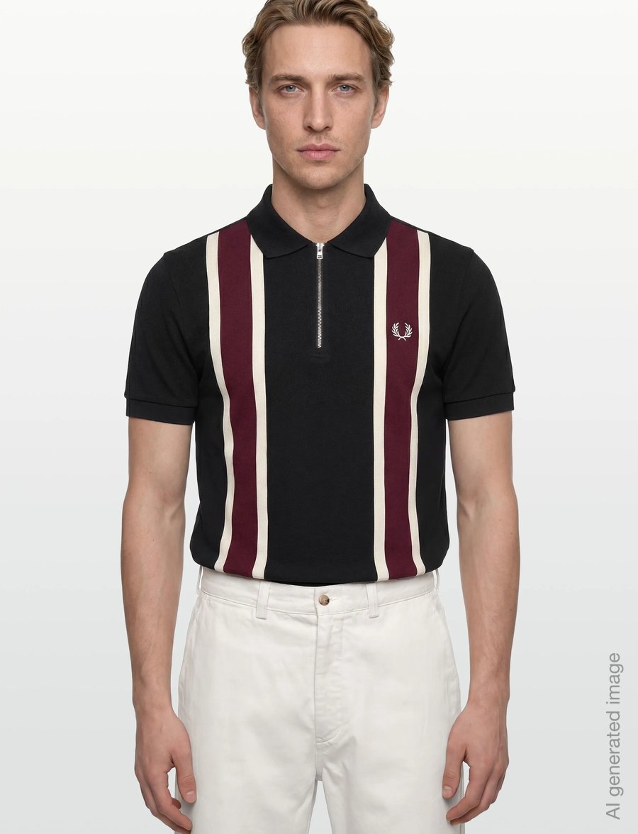 Fred Perry - TRAMLINE POLO SHIRT - kortärmade pikéer - black - 3