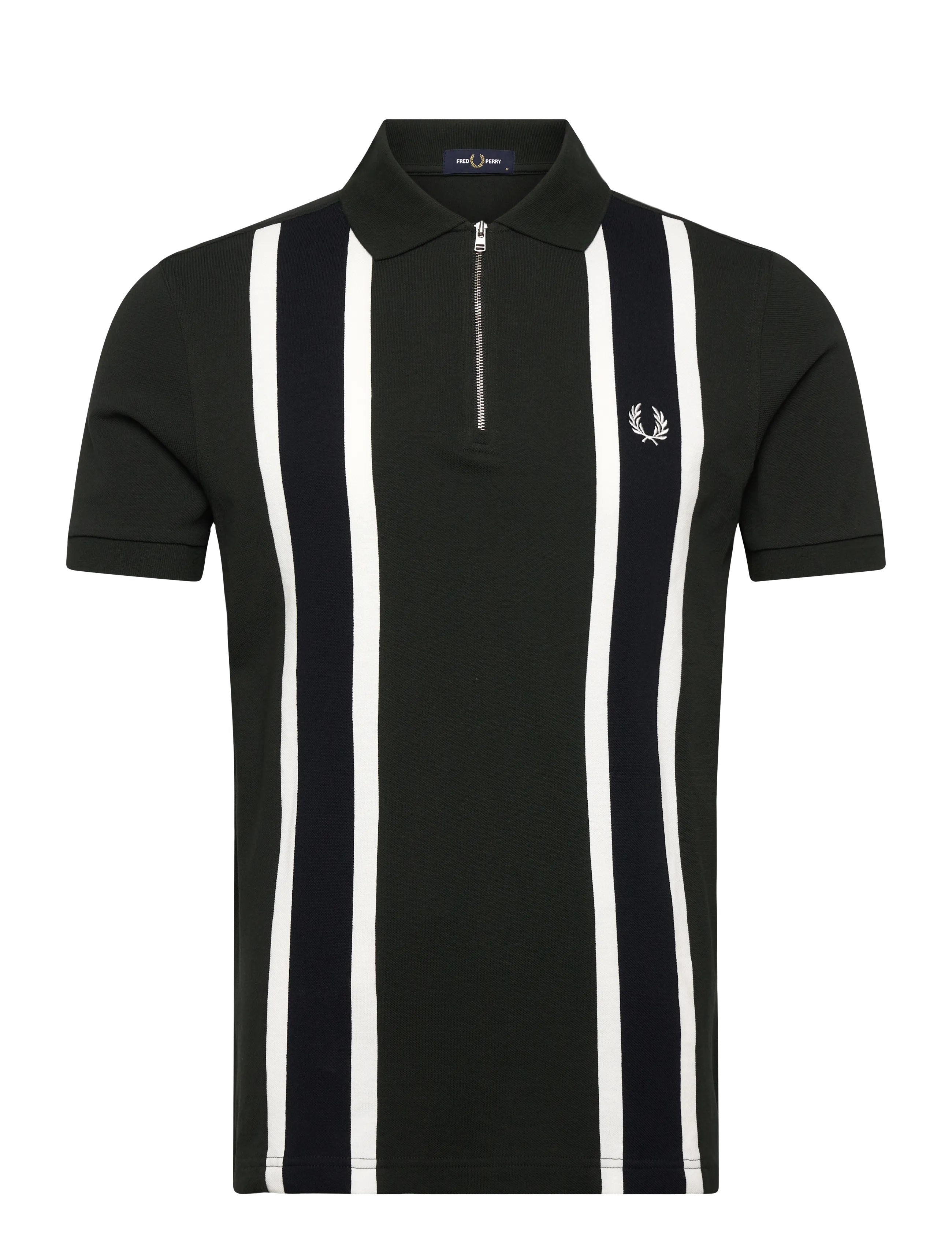Fred Perry TRAMLINE POLO SHIRT - Clothing - NIGHT GREEN / multi