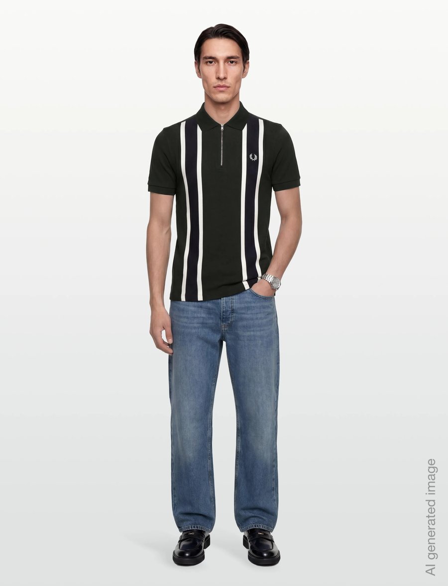 Fred Perry - TRAMLINE POLO SHIRT - lühikeste varrukatega polod - night green - 0