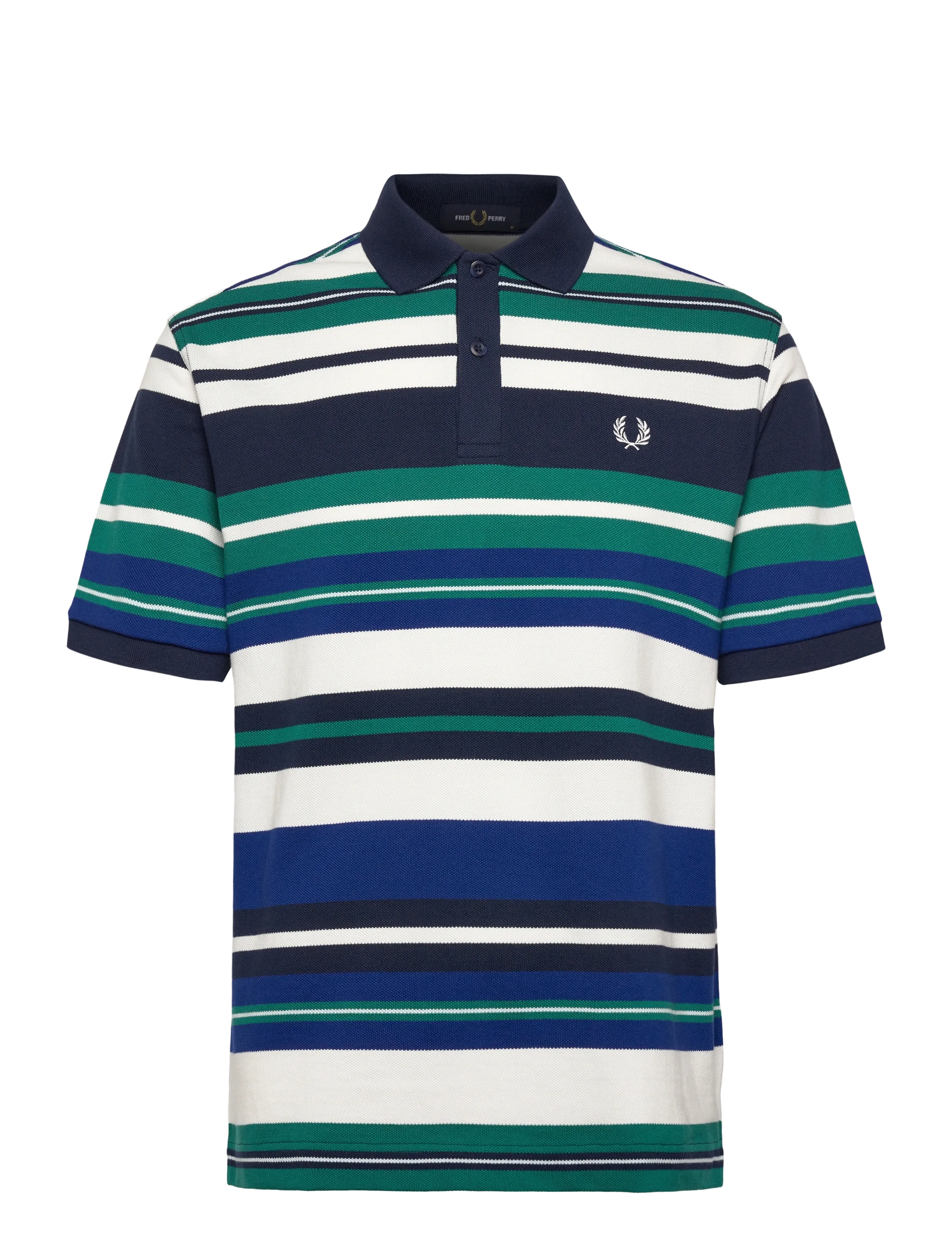 Fred Perry STRIPED RELAXED POLO - Osta olukorra järgi - DEEP MINT / green