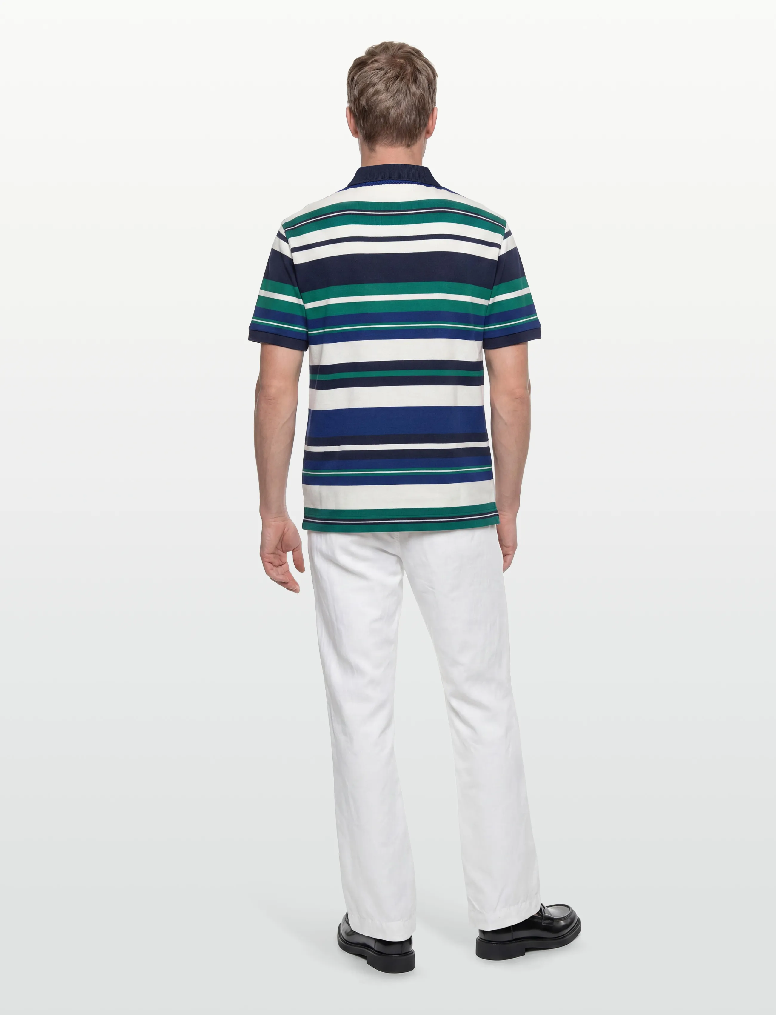 Fred Perry - STRIPED RELAXED POLO - kortärmade pikéer - deep mint - 4