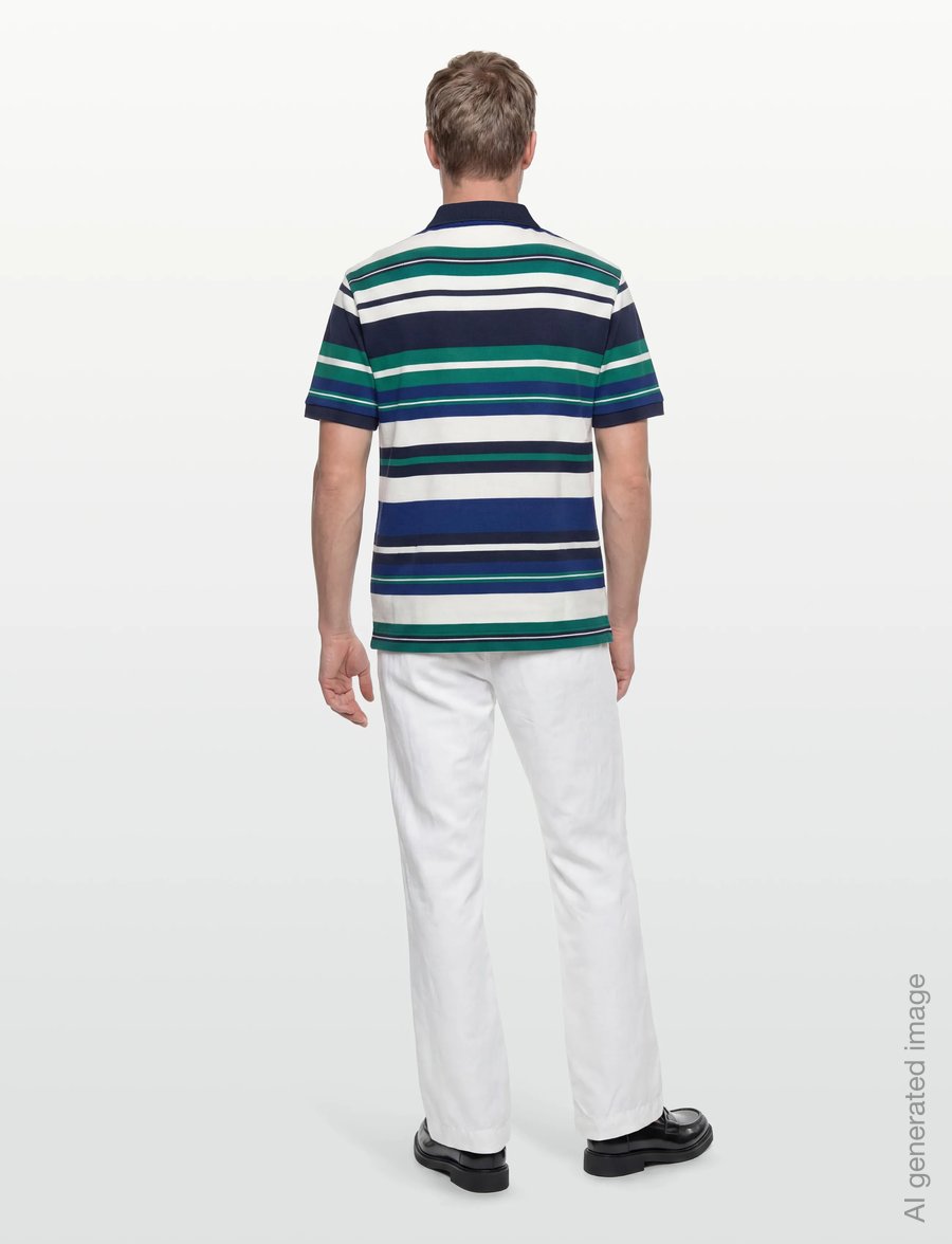 Fred Perry - STRIPED RELAXED POLO - kortærmede poloer - deep mint - 4