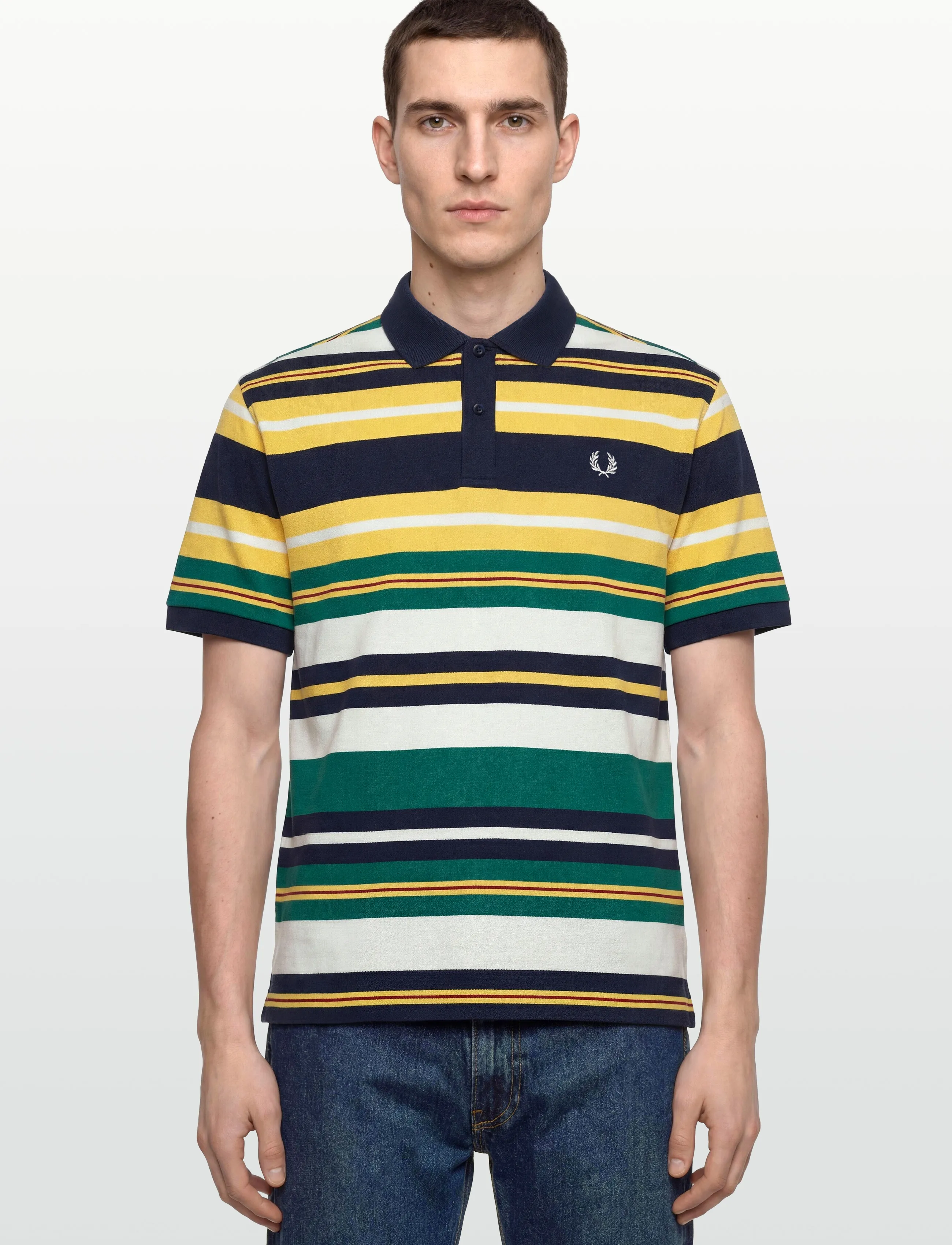 Fred Perry - STRIPED RELAXED POLO - kortærmede poloer - lemon barley - 3