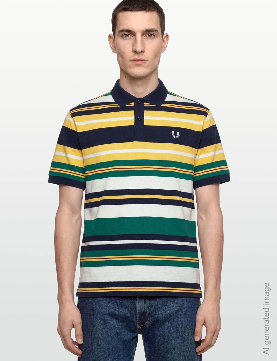 Fred Perry - STRIPED RELAXED POLO - kortærmede poloer - lemon barley - 3