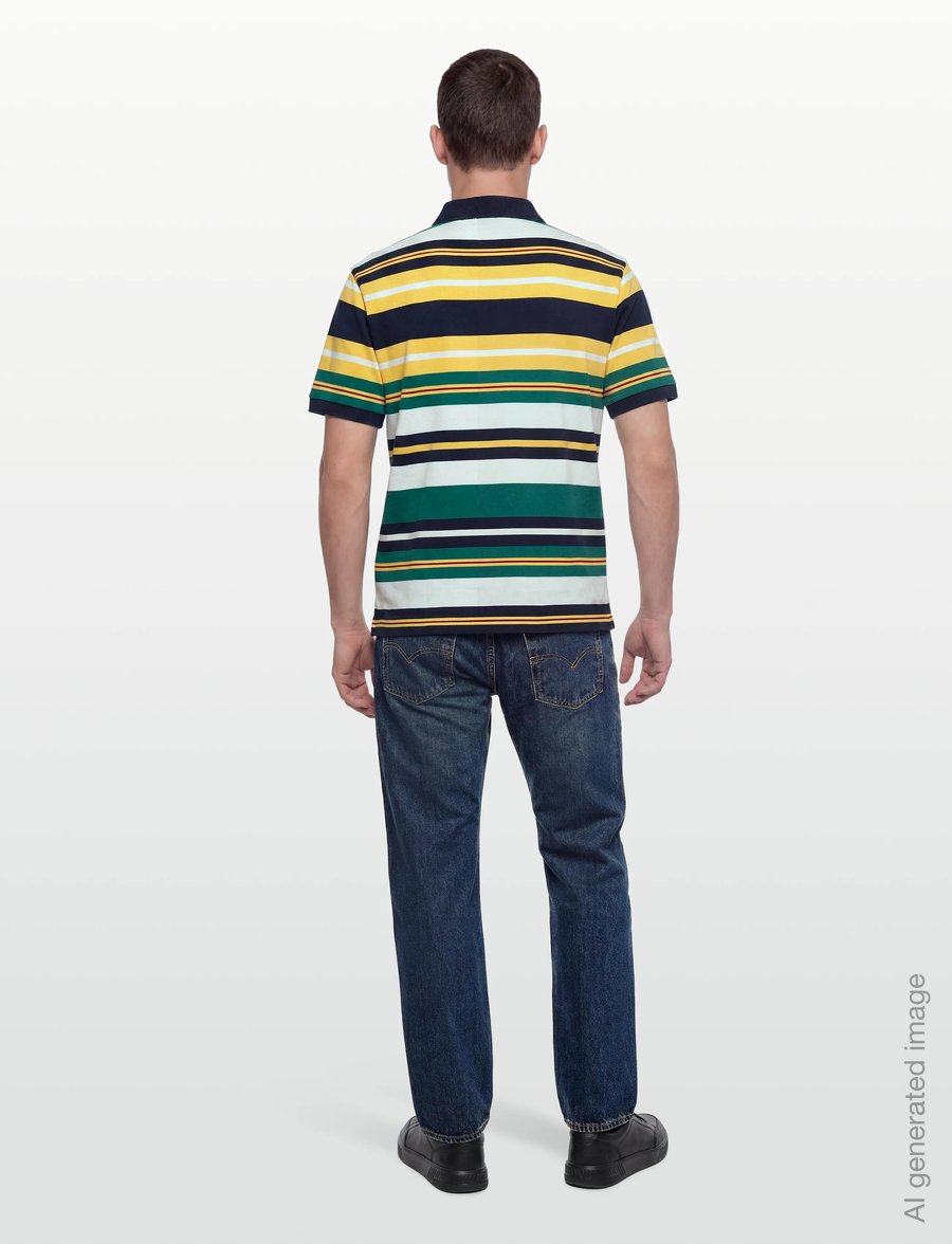 Fred Perry - STRIPED RELAXED POLO - kortærmede poloer - lemon barley - 4