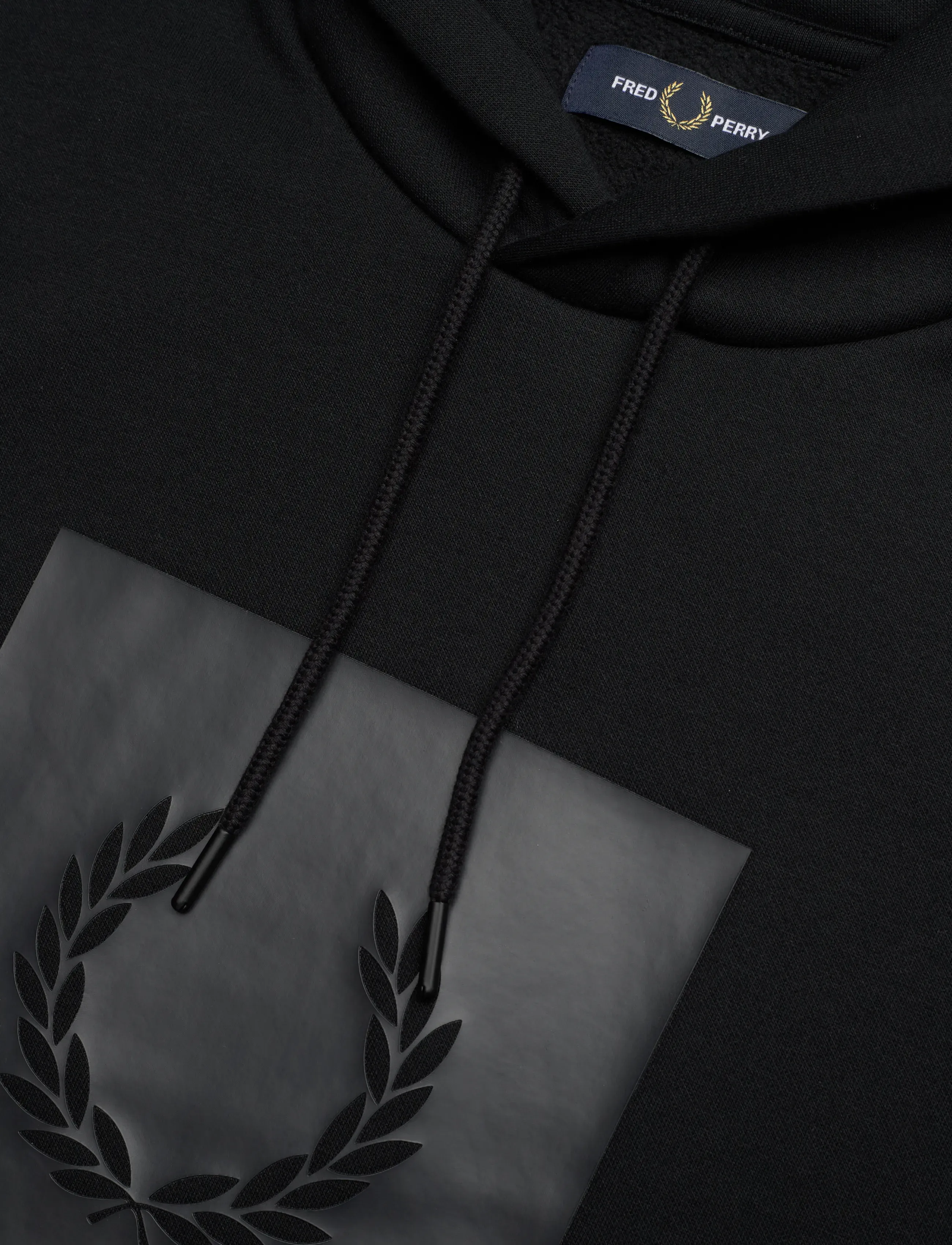 Fred Perry - BOX GRAPHIC HOODED SWEATSH - kapuzenpullover - black/anchorgrey - 5