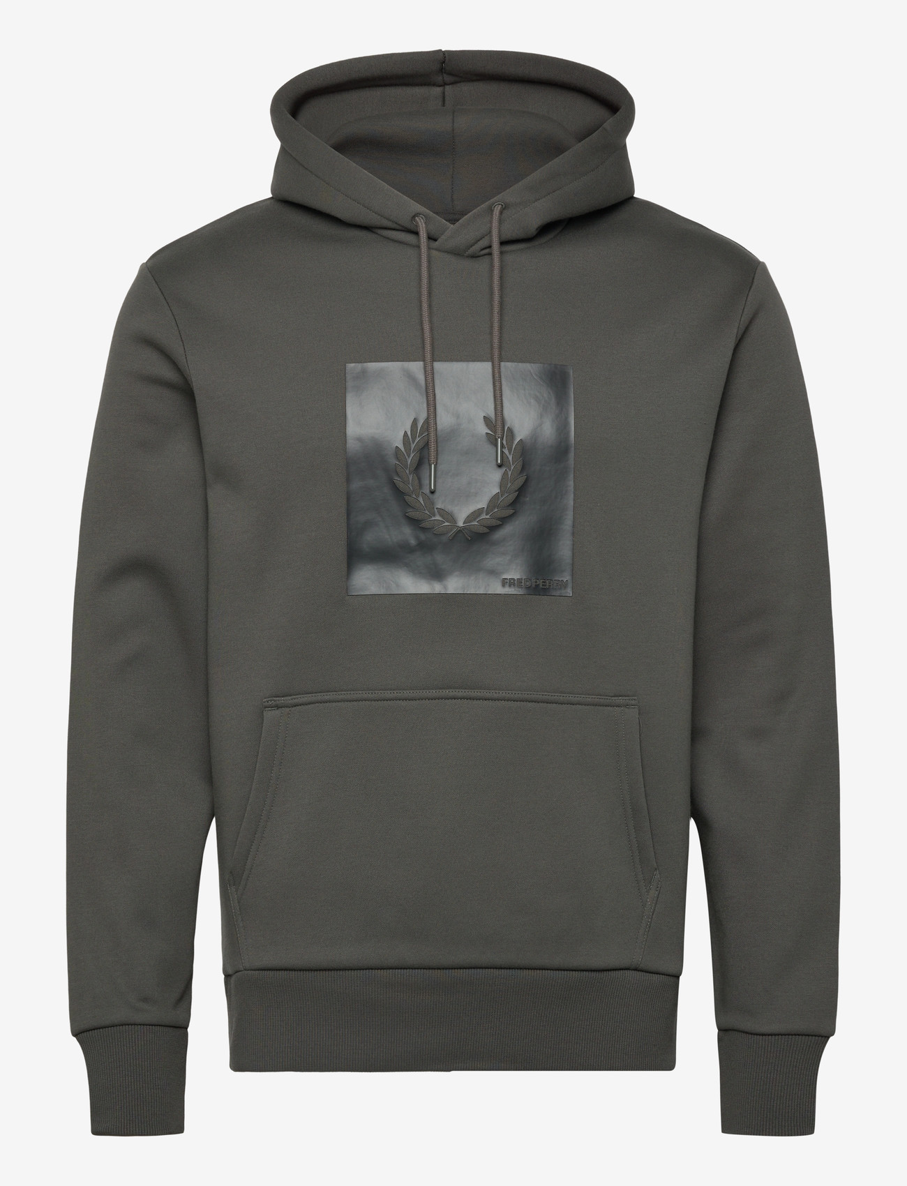 Fred Perry - BOX GRAPHIC HOODED SWEATSH - kapuzenpullover - field grn/black - 1