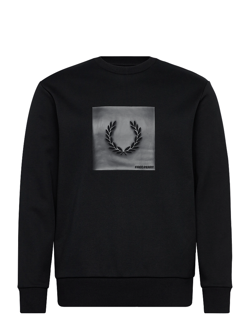 Fred Perry - BOX GRAPHIC SWEATSHIRT - nach anlass kaufen - black/anchorgrey - 0