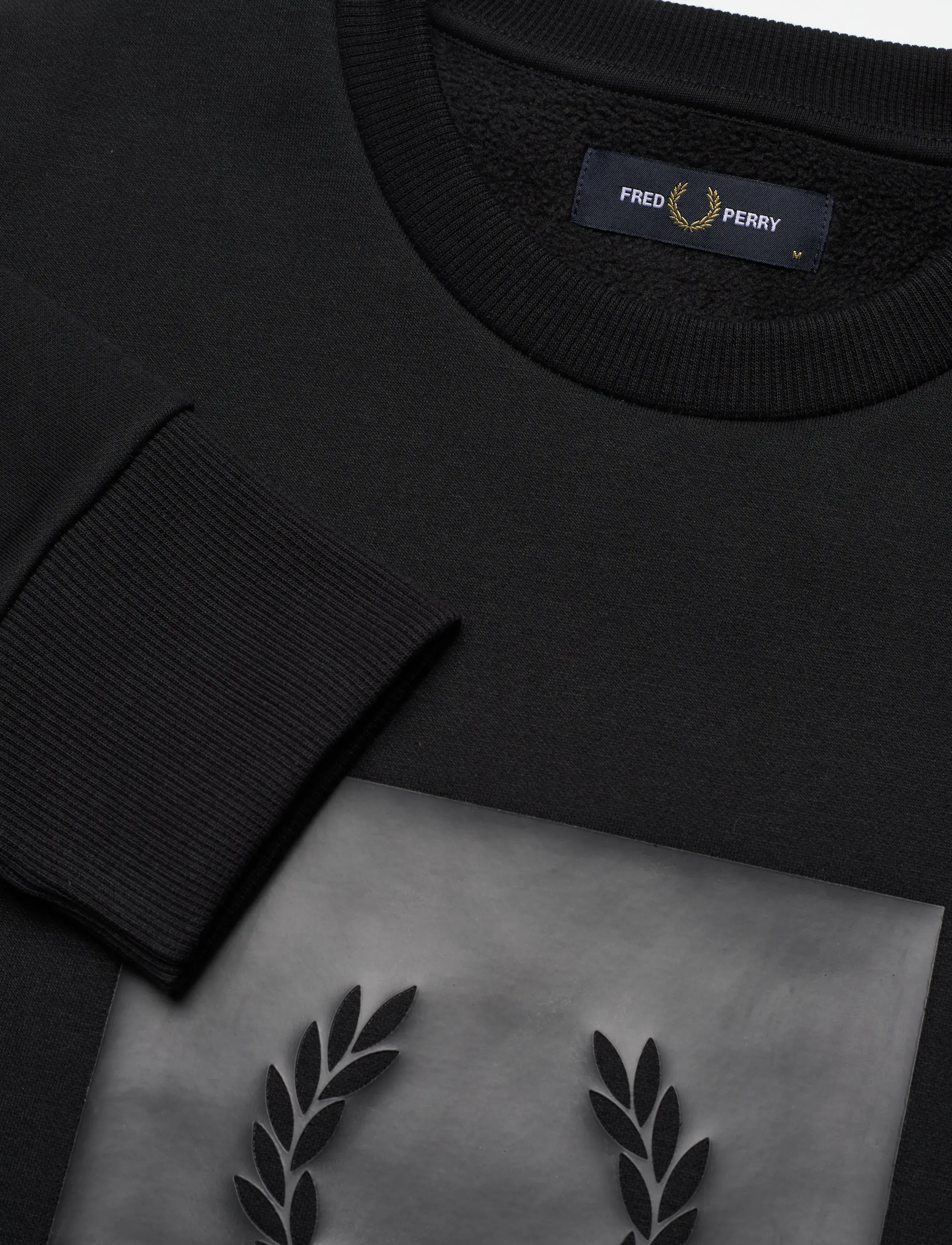 Fred Perry - BOX GRAPHIC SWEATSHIRT - nach anlass kaufen - black/anchorgrey - 5