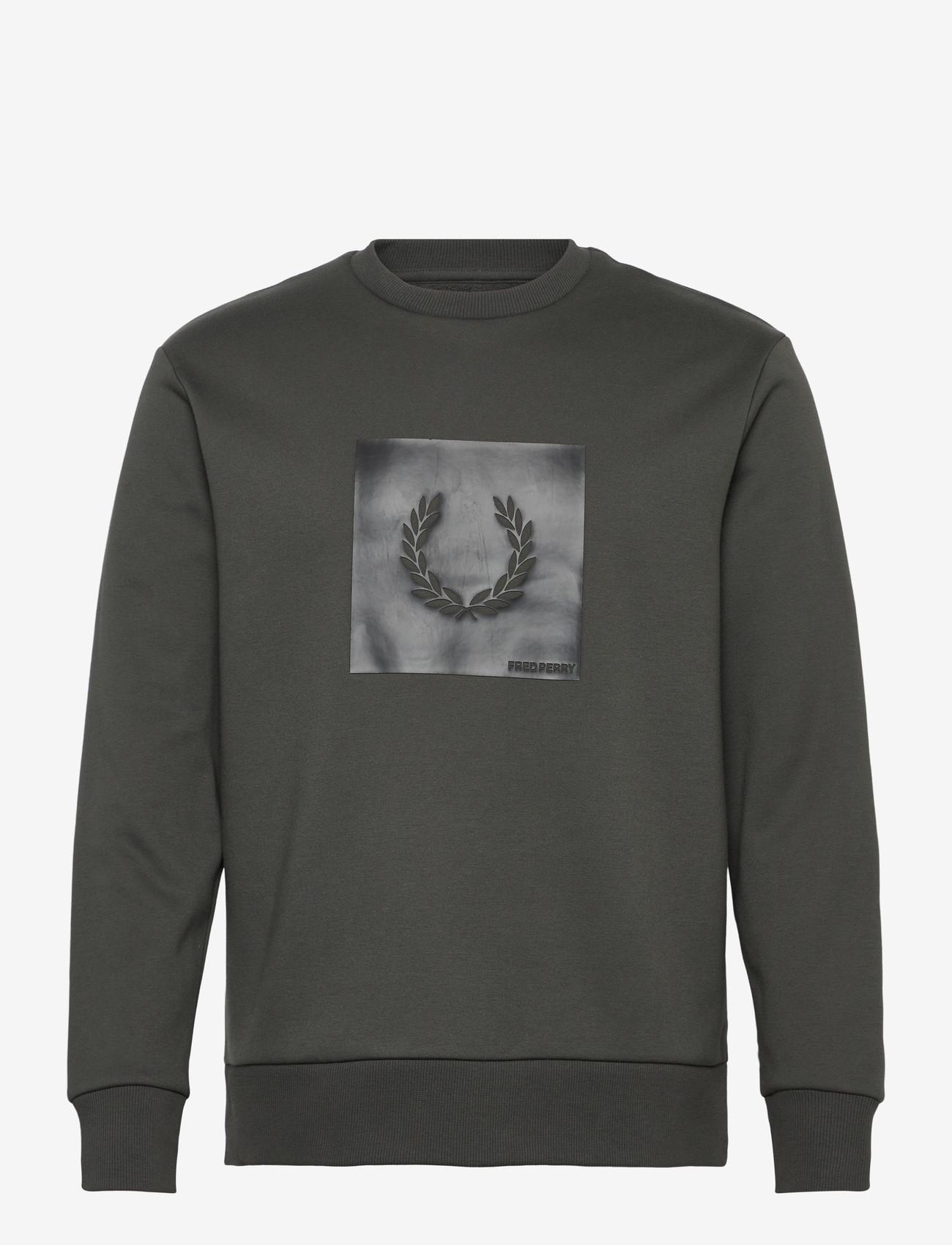Fred Perry - BOX GRAPHIC SWEATSHIRT - shoppa efter tillfälle - field grn/black - 1