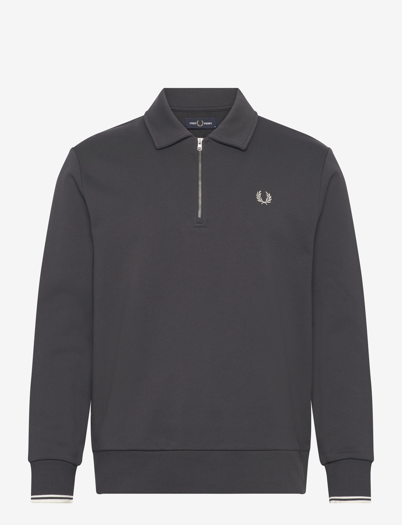 Fred Perry - HALF ZIP COLLARED SWEATSHIRT - svetarit - anchor grey - 1
