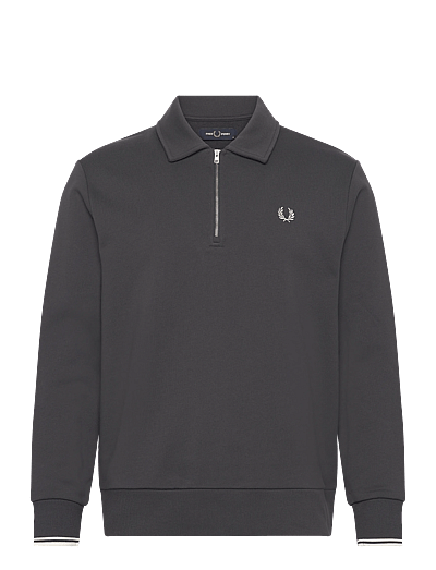 Fred Perry HALF ZIP COLLARED SWEATSHIRT - Fred Perry - ANCHOR GREY / grey
