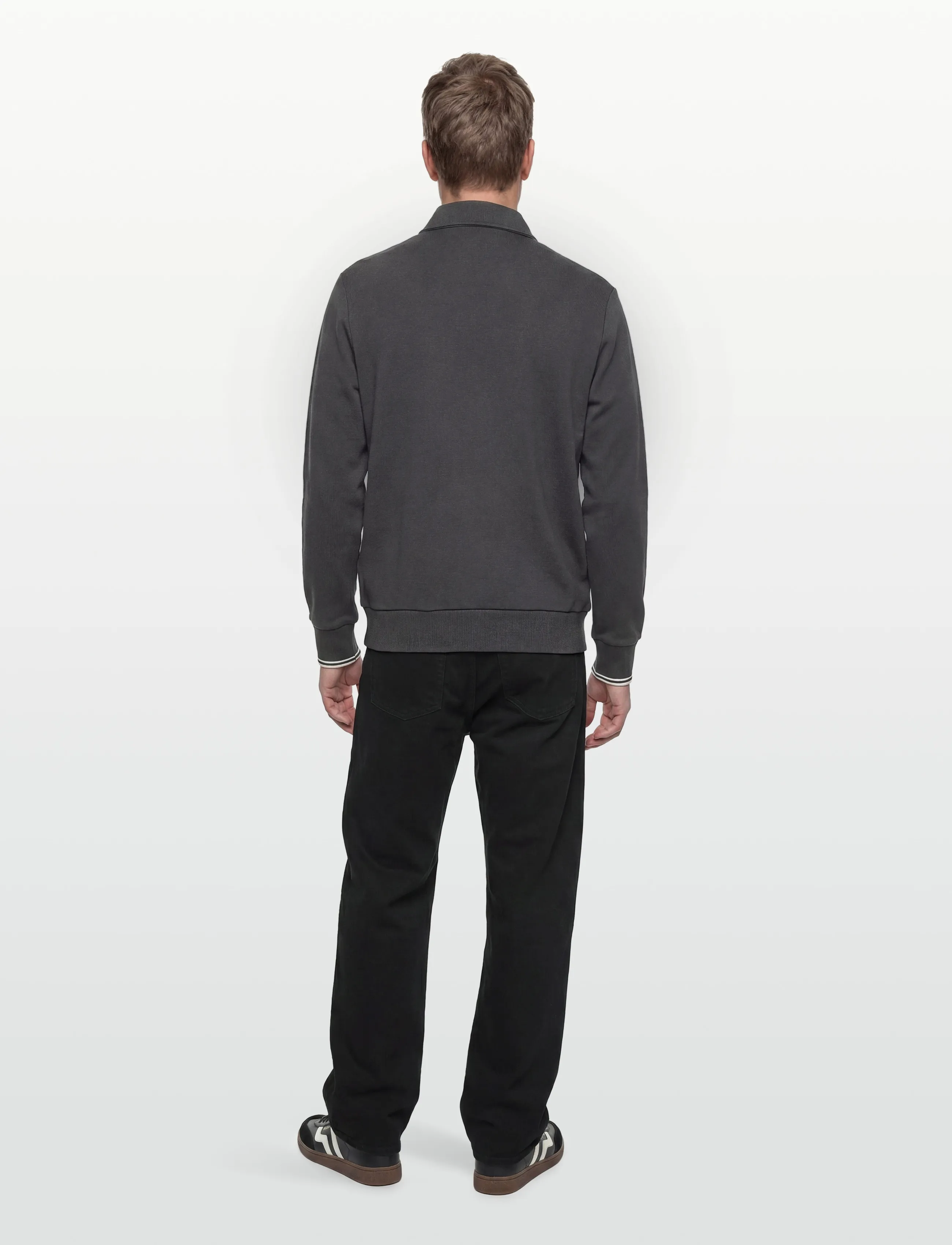 Fred Perry - HALF ZIP COLLARED SWEATSHIRT - sweatshirts - anchor grey - 4