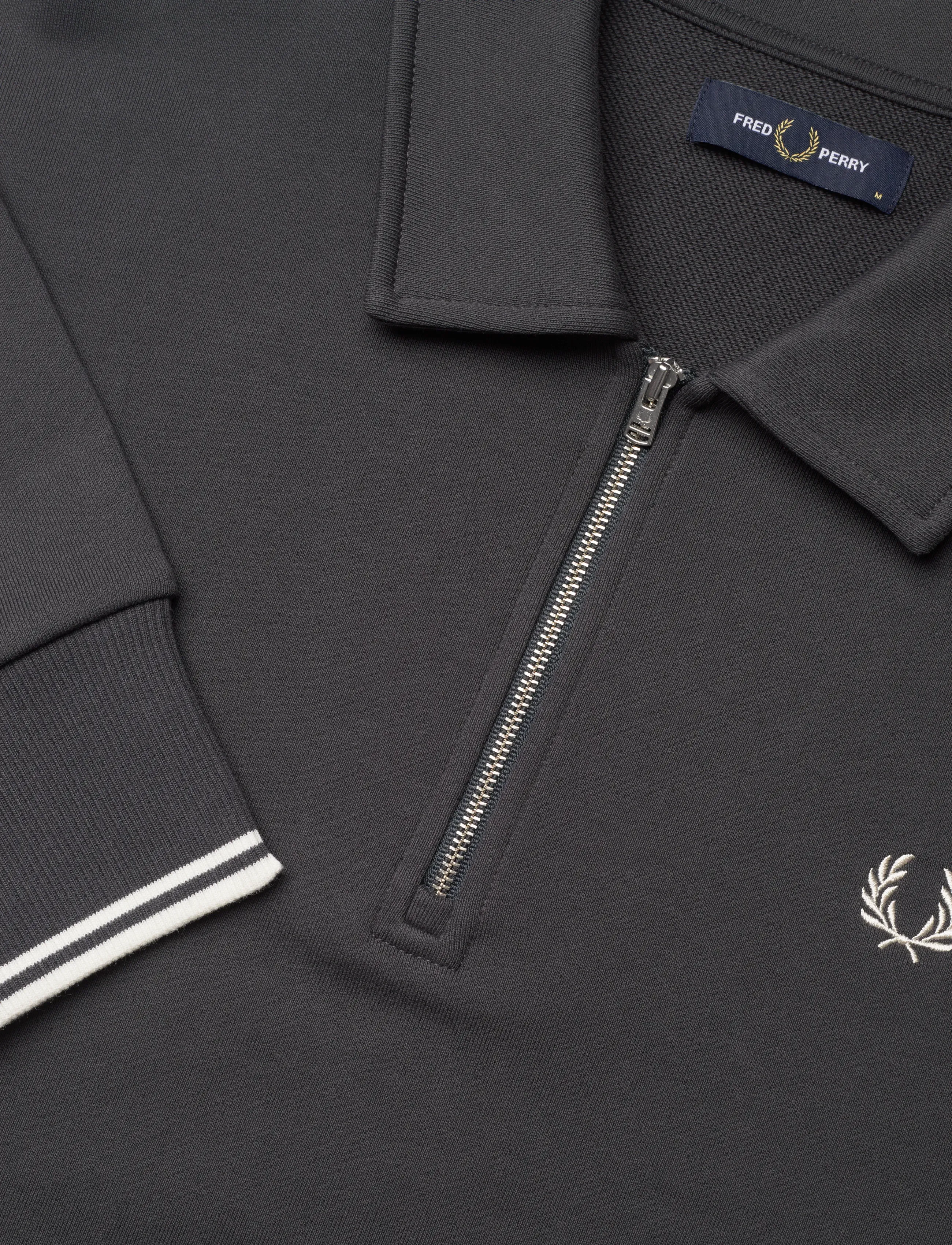 Fred Perry - HALF ZIP COLLARED SWEATSHIRT - sweatshirts - anchor grey - 5