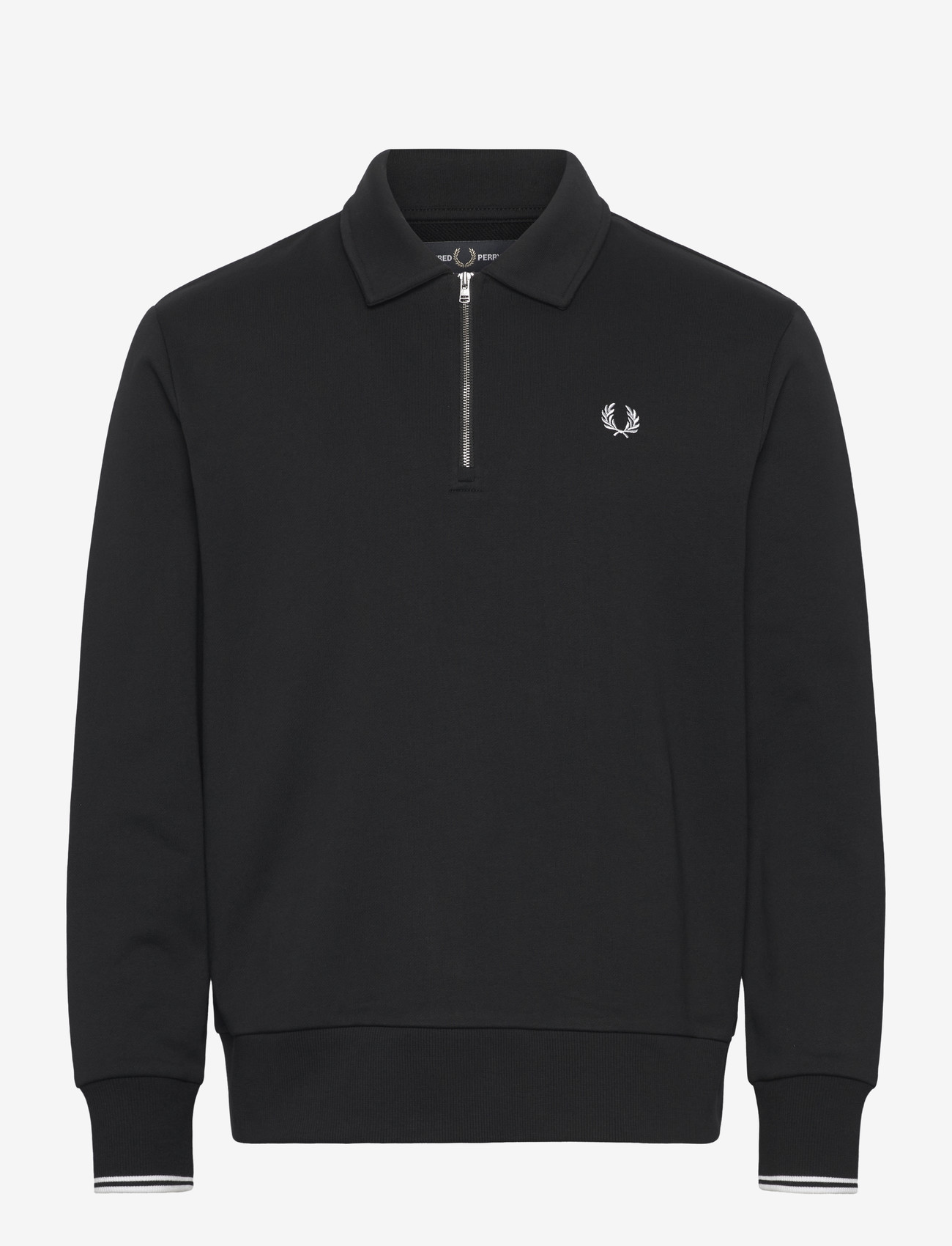 Fred Perry - HALF ZIP COLLARED SWEATSHIRT - shop by occasion - black - 0