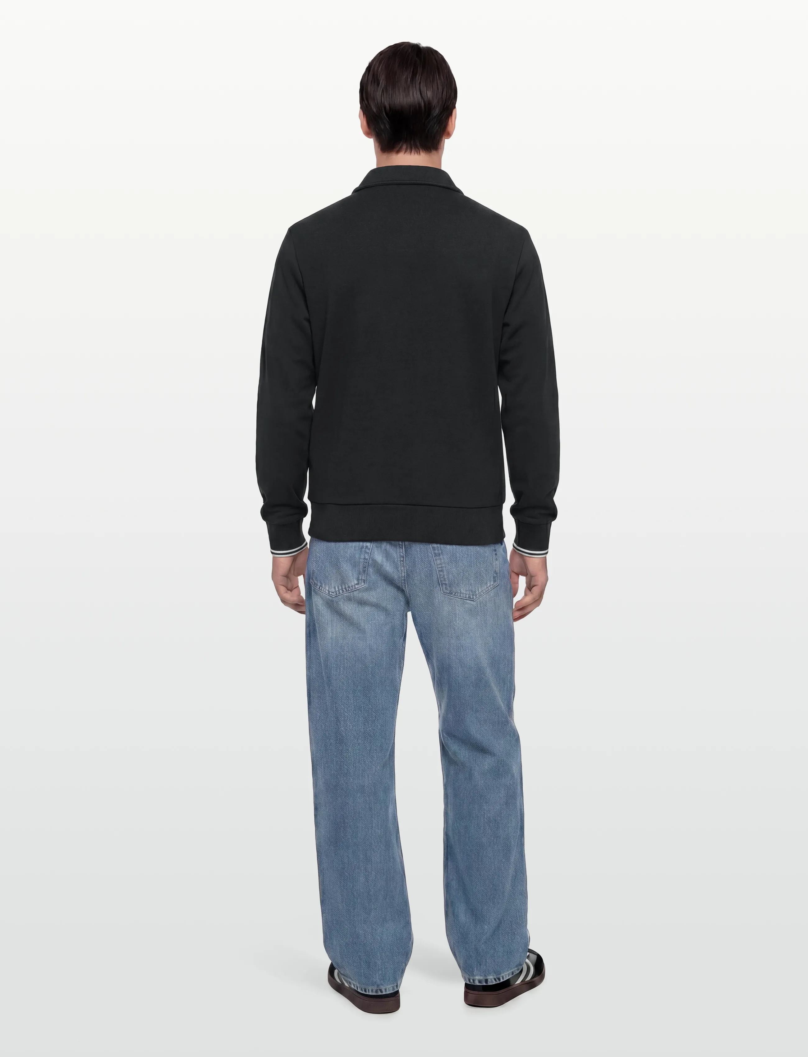 Fred Perry - HALF ZIP COLLARED SWEATSHIRT - sweatshirts - black - 4