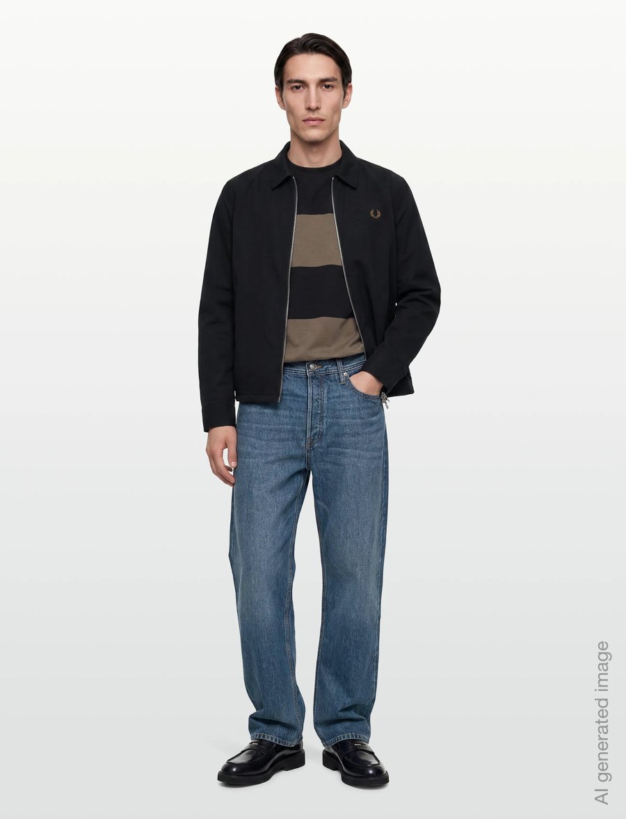 Fred Perry - SEERSUCKER ZIP OVERSHIRT - prekės kiekvienai progai - black - 0