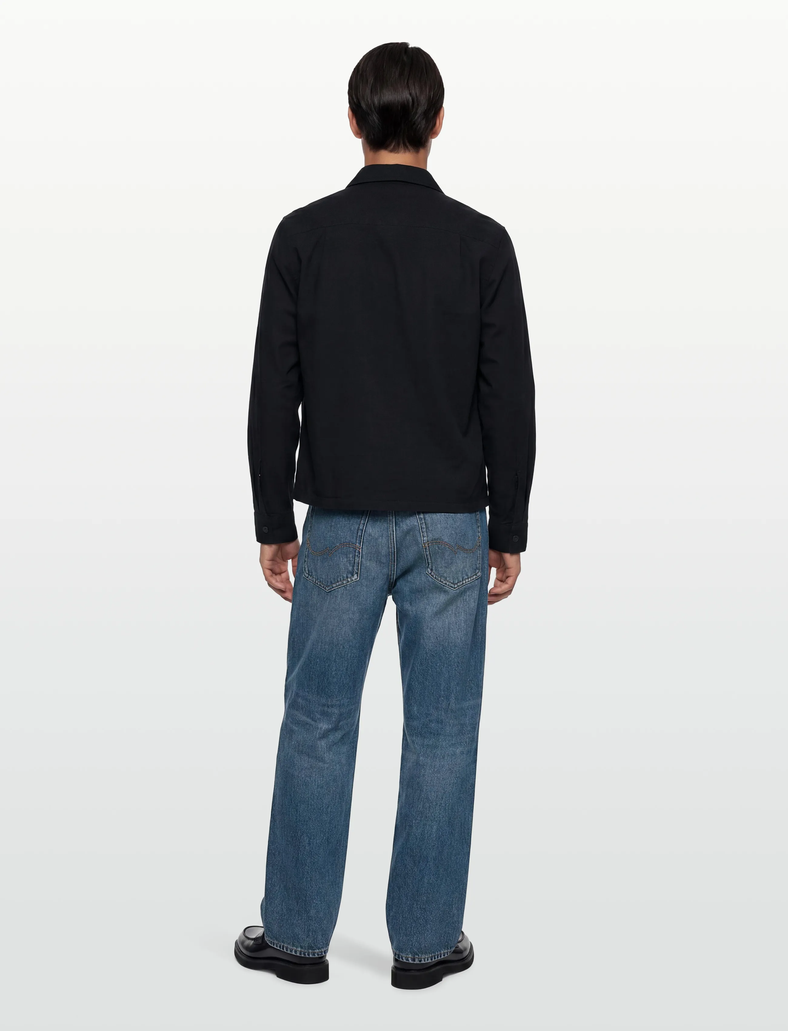 Fred Perry - SEERSUCKER ZIP OVERSHIRT - swetry - black - 4