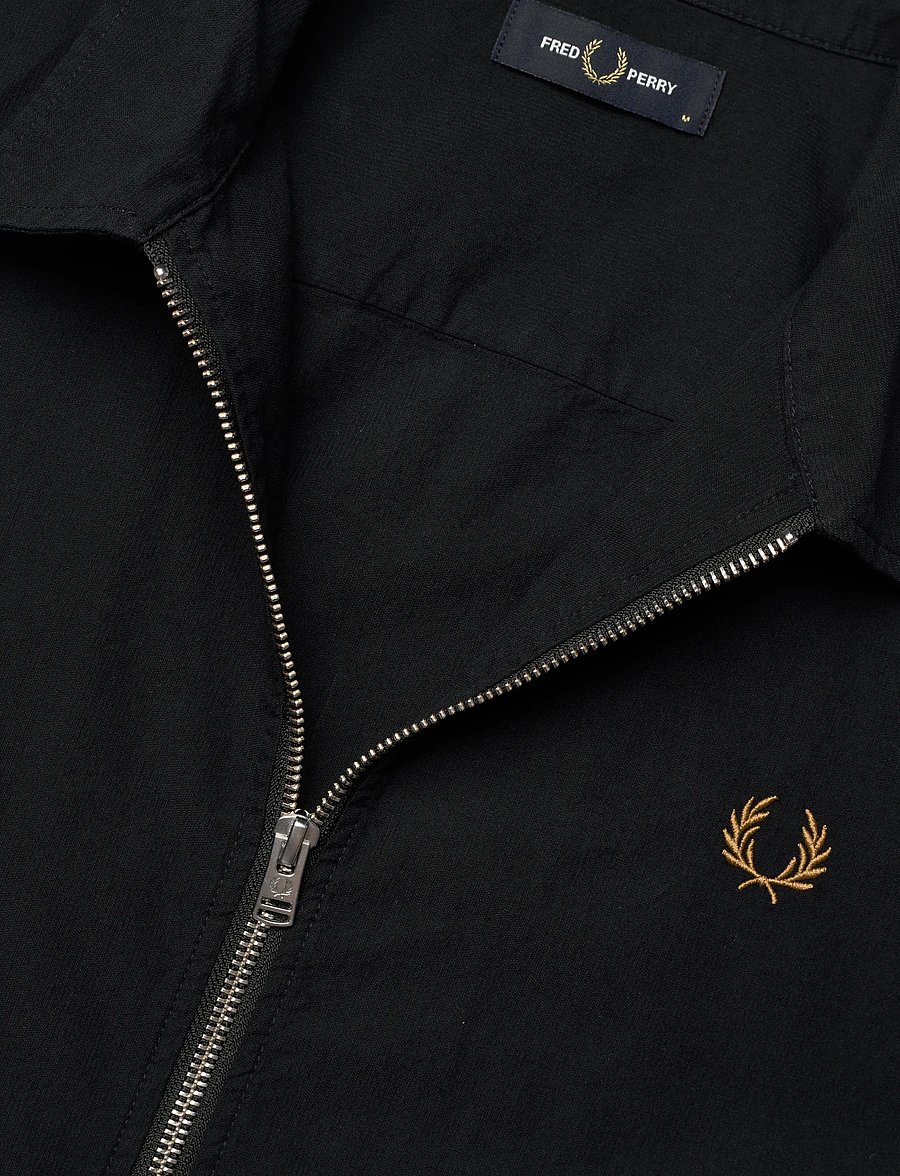 Fred Perry - SEERSUCKER ZIP OVERSHIRT - prekės kiekvienai progai - black - 5