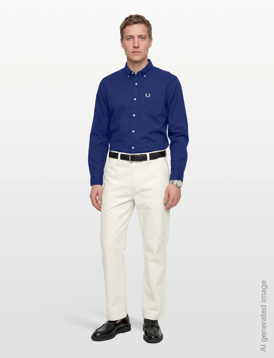 Fred Perry - RELAXED WASHED TWILL SHIRT - vabaajasärgid - soho eclipse - 0