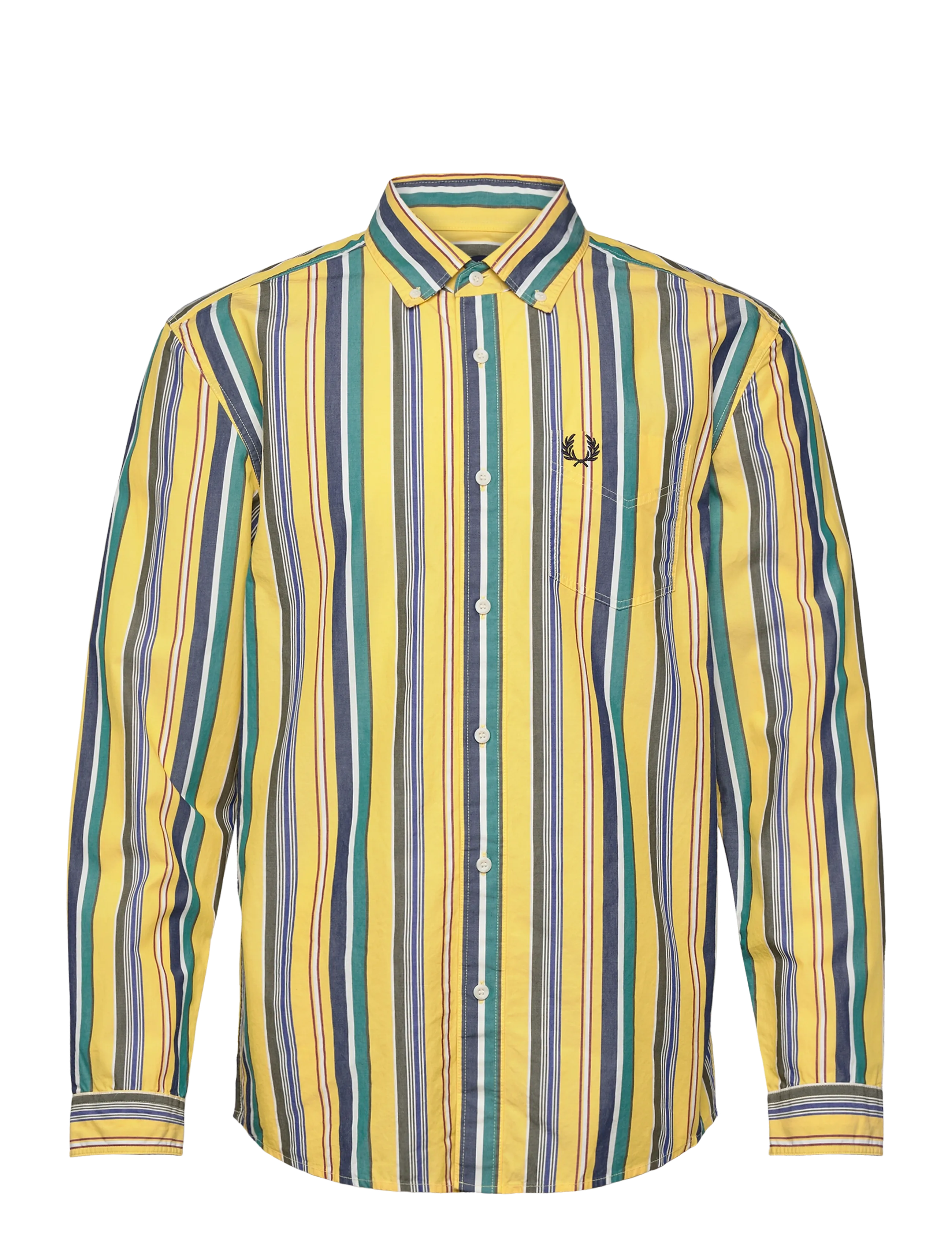 Fred Perry RELAXED STRIPE SHIRT - Uus - LEMON BARLEY / multi
