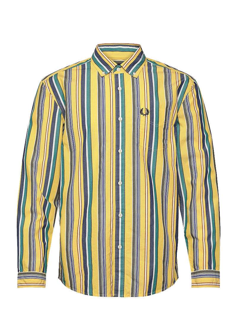 Fred Perry - RELAXED STRIPE SHIRT - triibulised särgid - lemon barley - 0