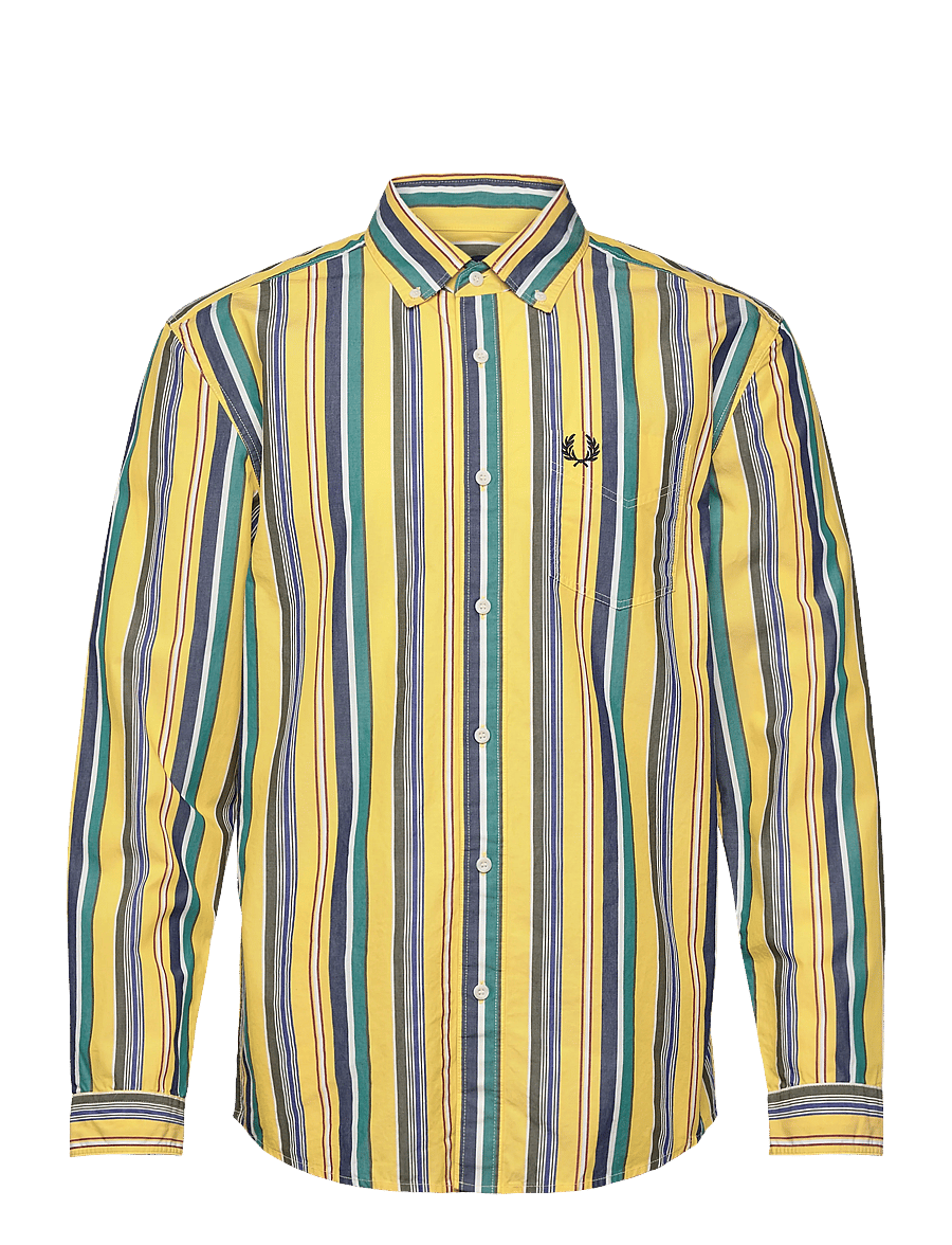 Fred Perry - RELAXED STRIPE SHIRT - chemises à rayures - lemon barley - 1