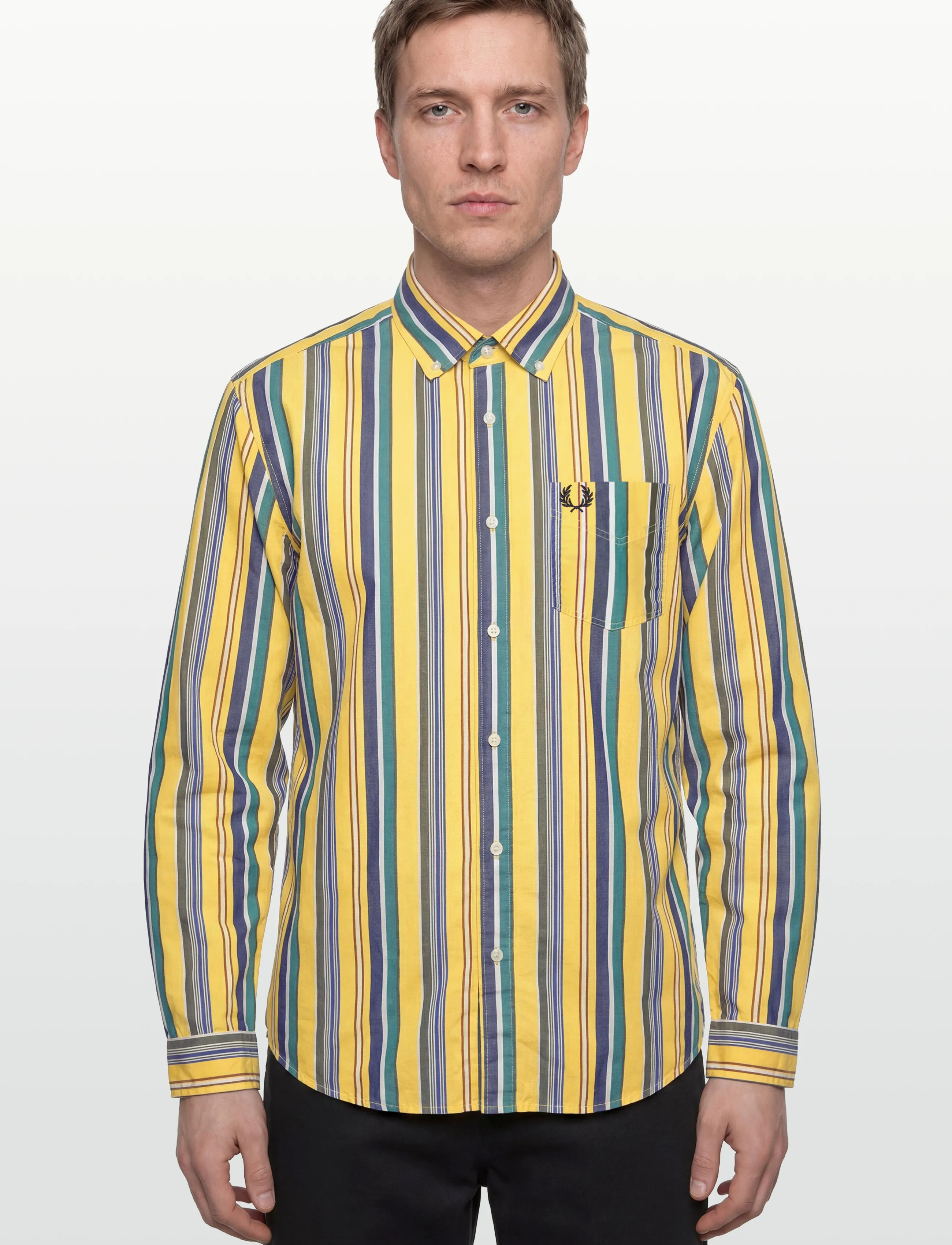 Fred Perry - RELAXED STRIPE SHIRT - triibulised särgid - lemon barley - 3