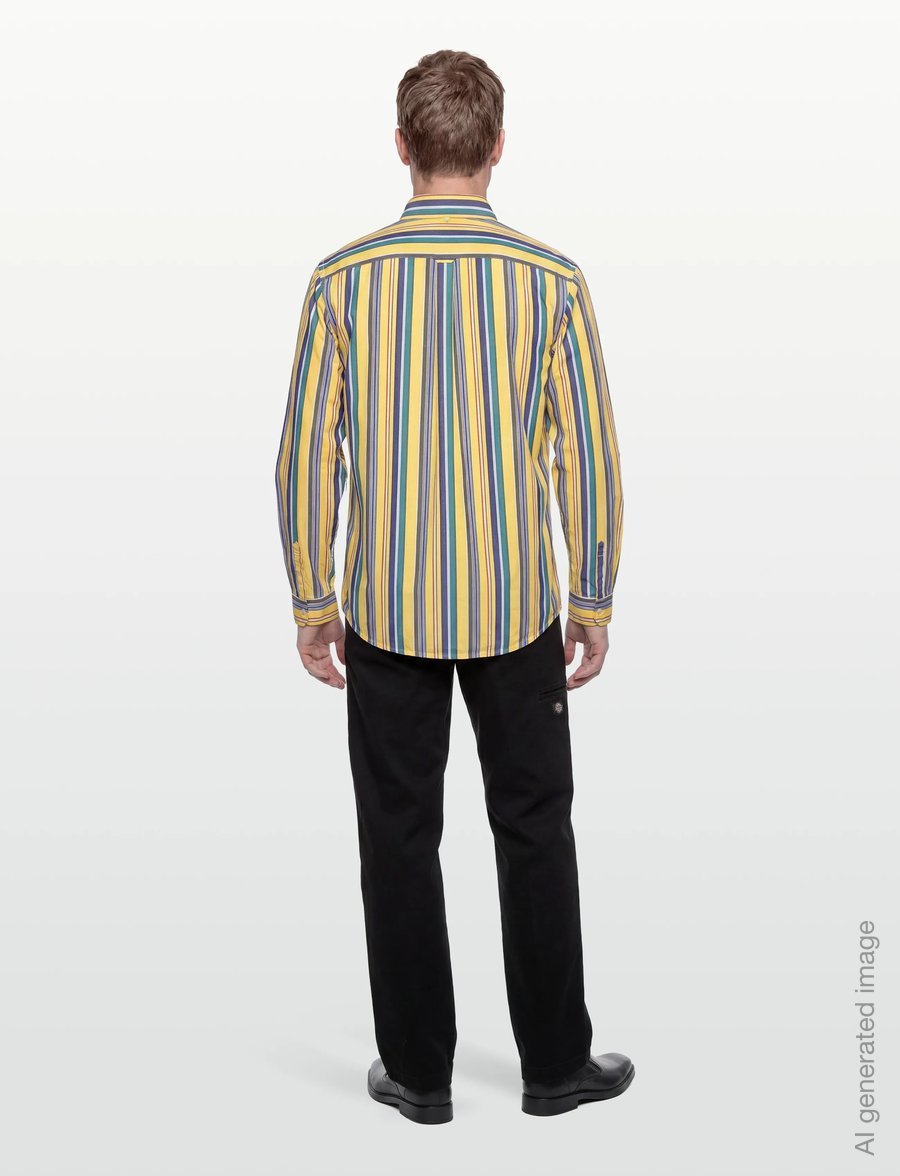 Fred Perry - RELAXED STRIPE SHIRT - chemises à rayures - lemon barley - 4