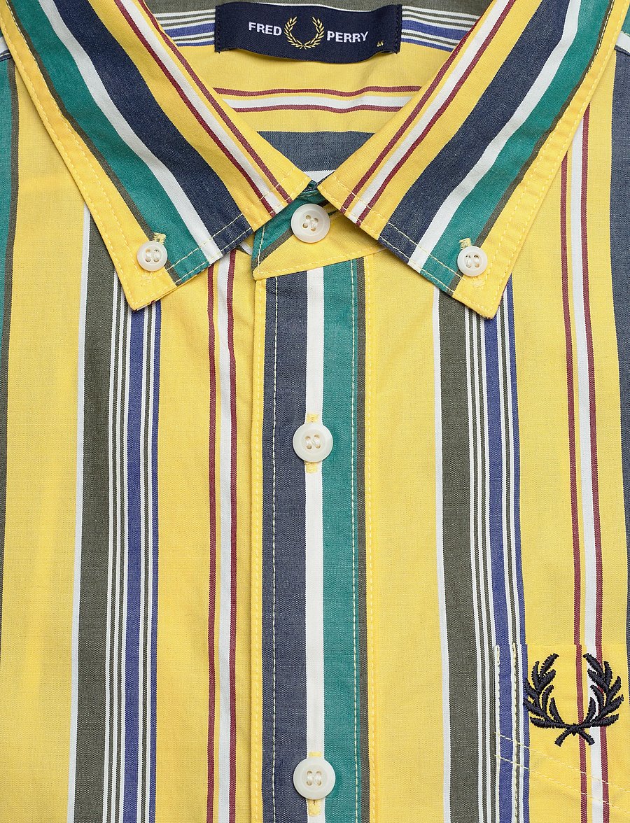 Fred Perry - RELAXED STRIPE SHIRT - chemises à rayures - lemon barley - 5