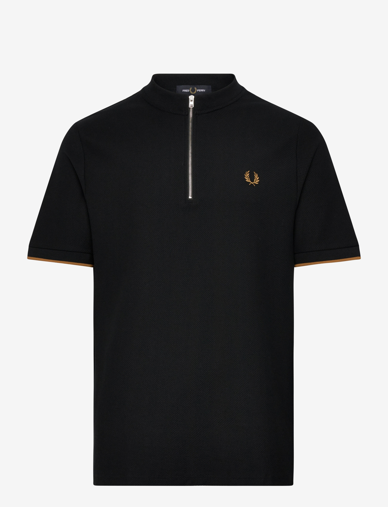 Fred Perry - TIPPED CUFF PIQUE TEE - kortärmade pikéer - black - 1