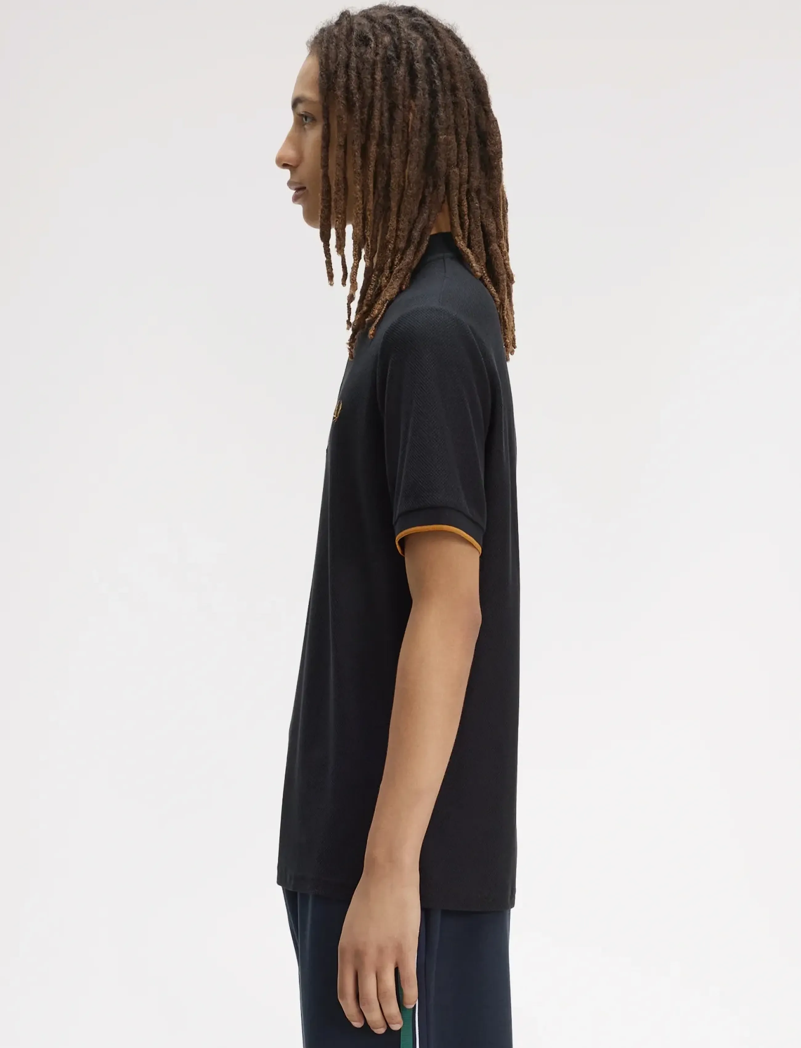 Fred Perry - TIPPED CUFF PIQUE TEE - short-sleeved polos - black - 3