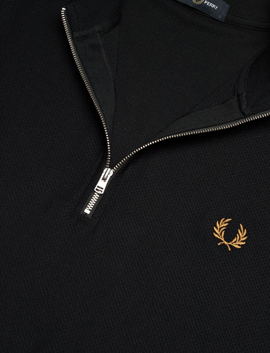 Fred Perry - TIPPED CUFF PIQUE TEE - kurzärmelig - black - 4