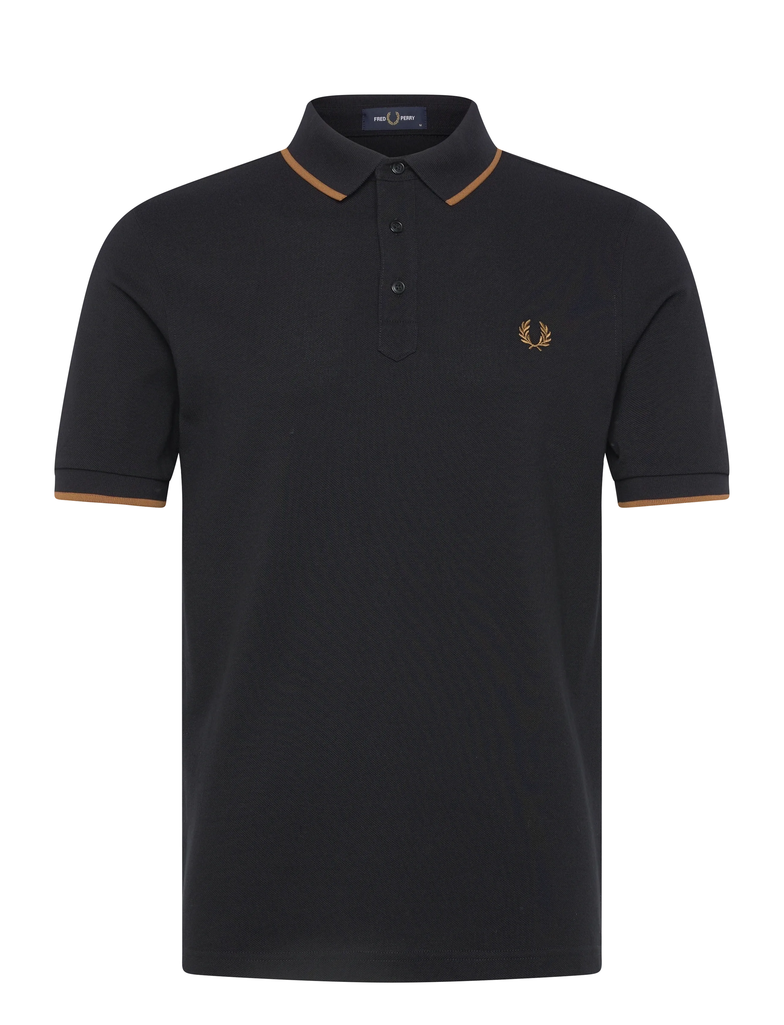 FRED PERRY Collar Stand Polo Shirt Schwarz - XS - Herren