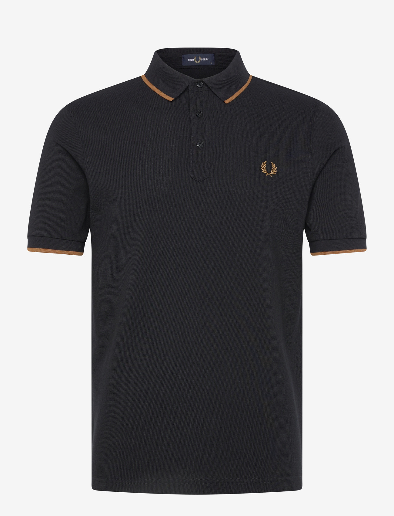Fred Perry - COLLAR STAND POLO SHIRT - kortærmede poloer - black - 1