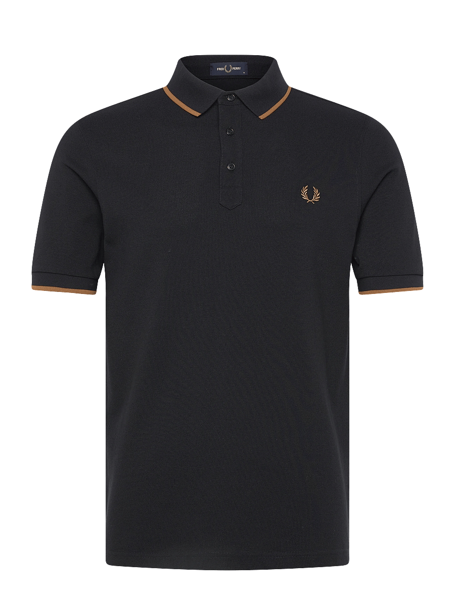 Fred Perry - COLLAR STAND POLO SHIRT - kortärmade pikéer - black - 1