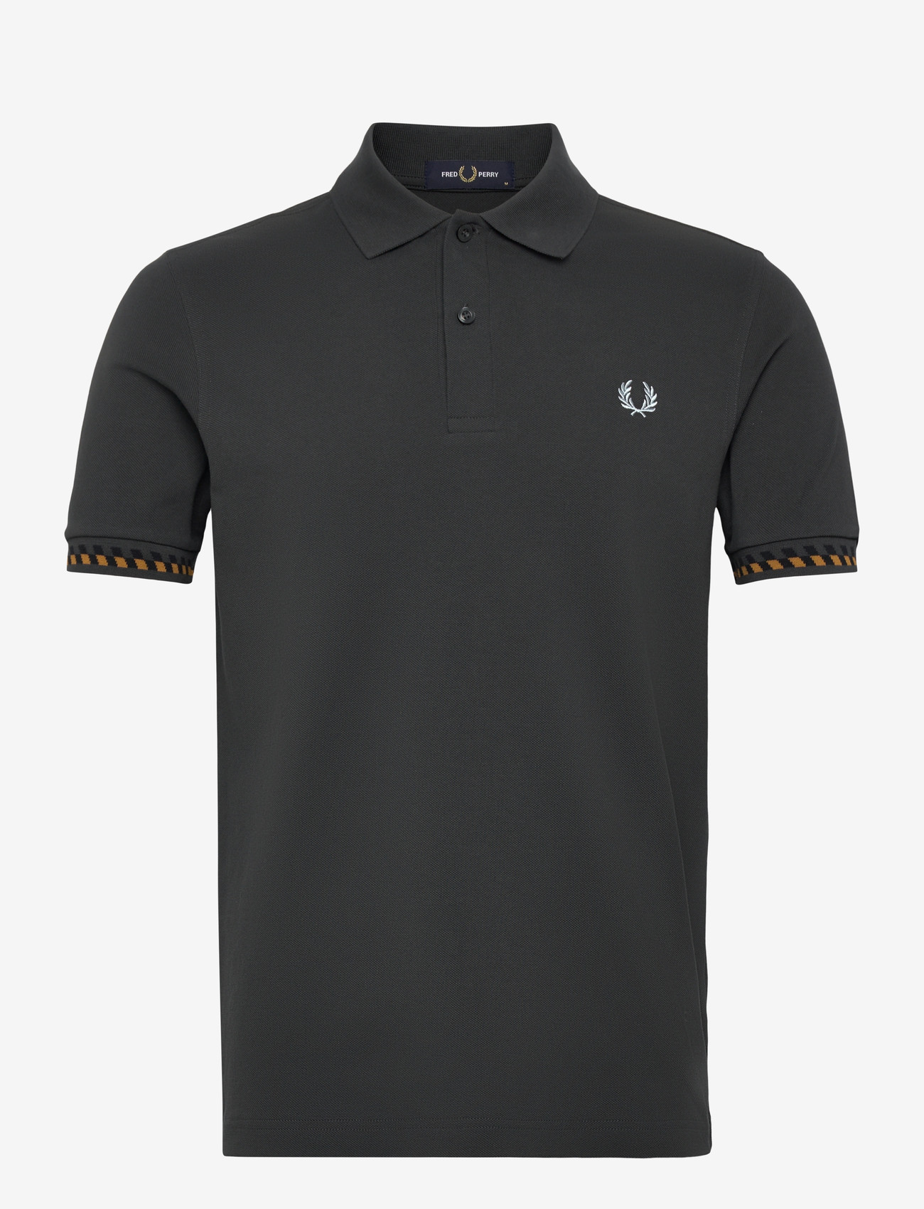 Fred Perry - JACQUARD CUFF FP SHIRT - kortärmade pikéer - anchor grey - 1