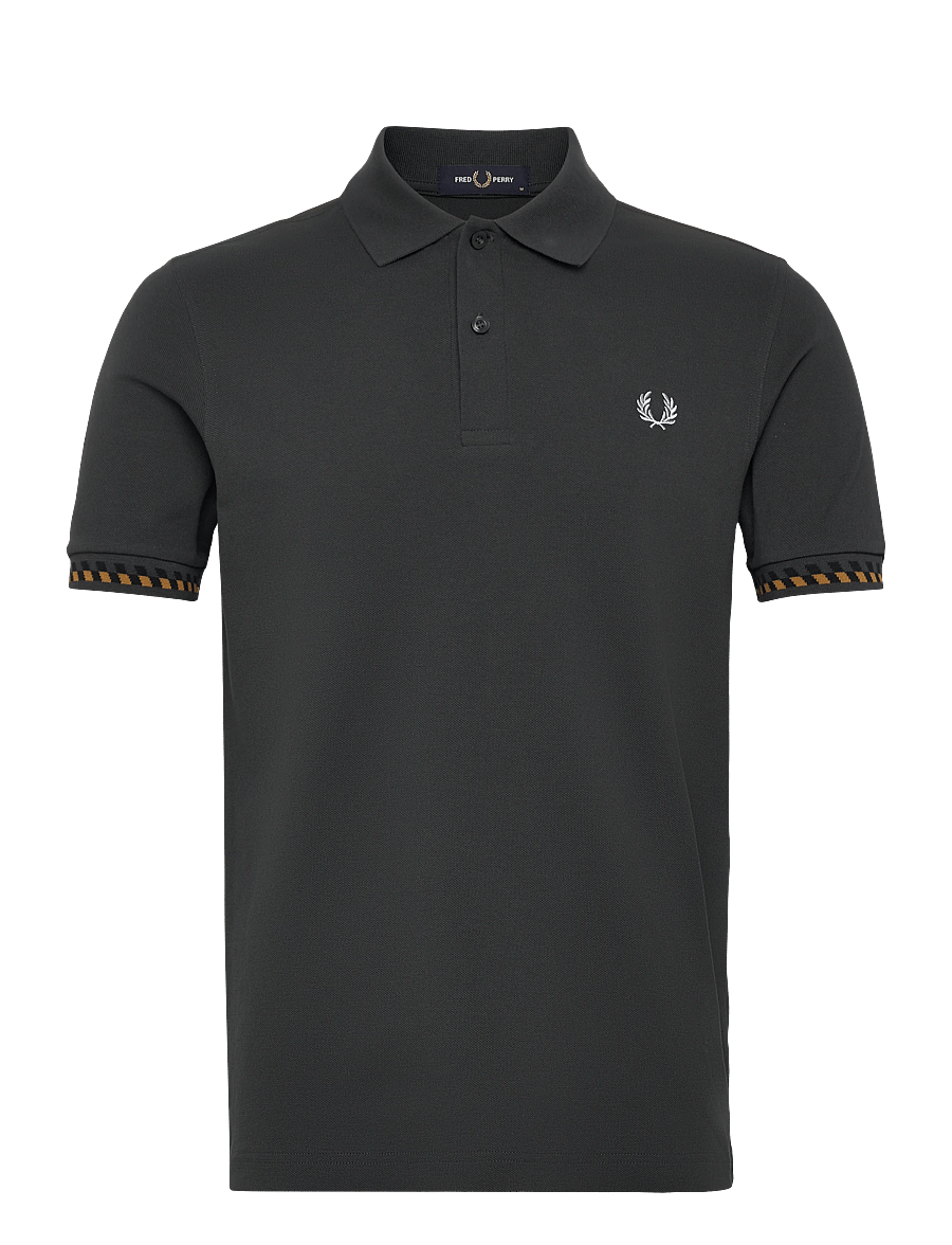 Fred Perry - JACQUARD CUFF FP SHIRT - short-sleeved polos - anchor grey - 1