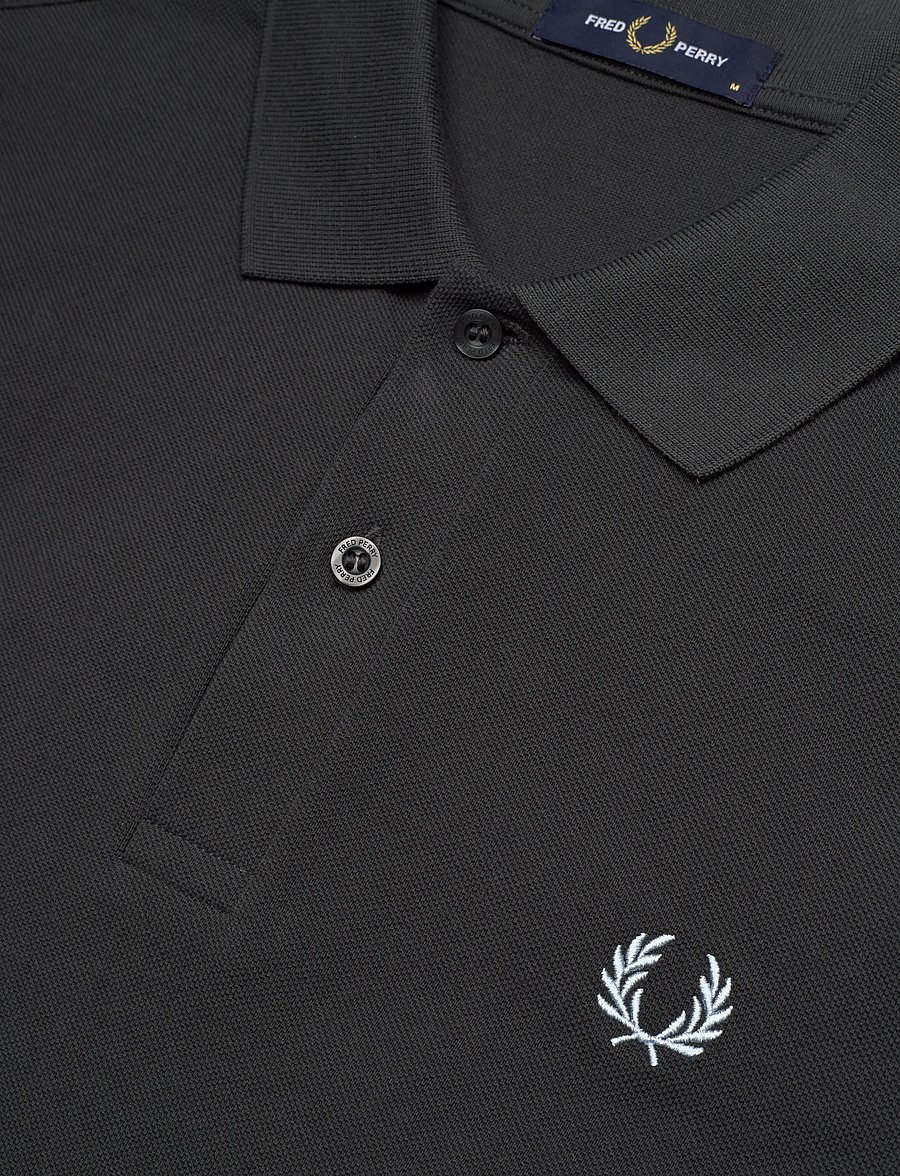 Fred Perry - JACQUARD CUFF FP SHIRT - short-sleeved polos - anchor grey - 4