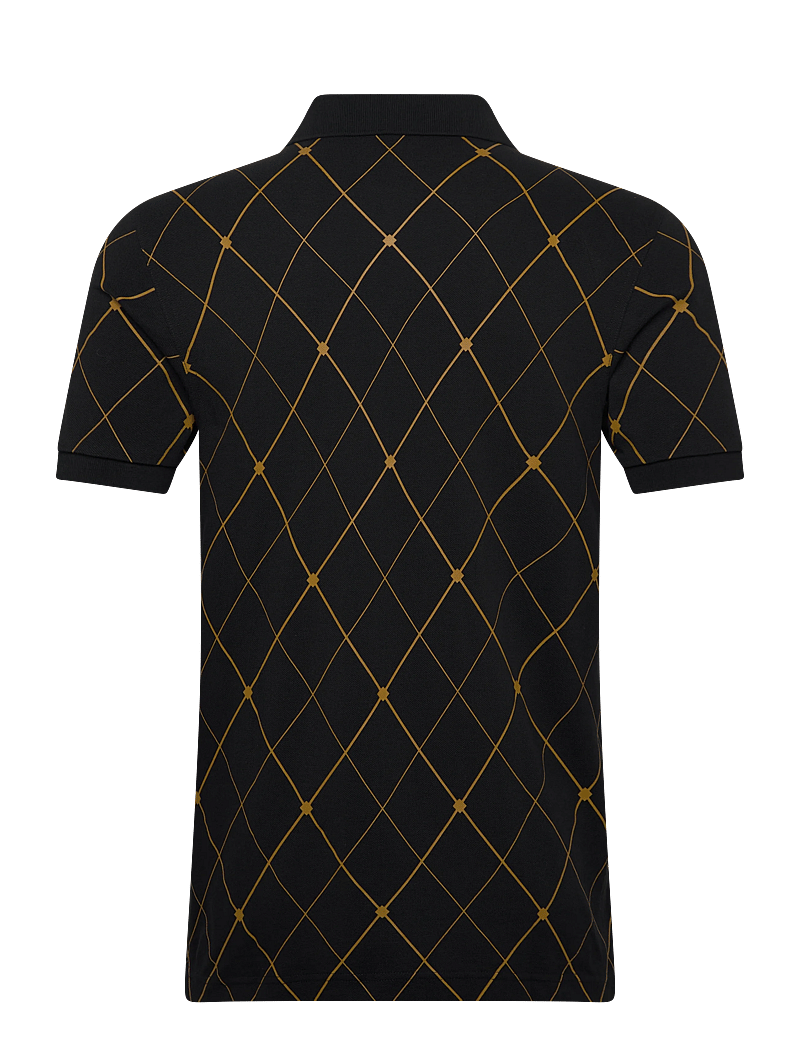 Fred Perry - ARGYLE PRINT FP SHIRT - kootud polosärgid - black - 2