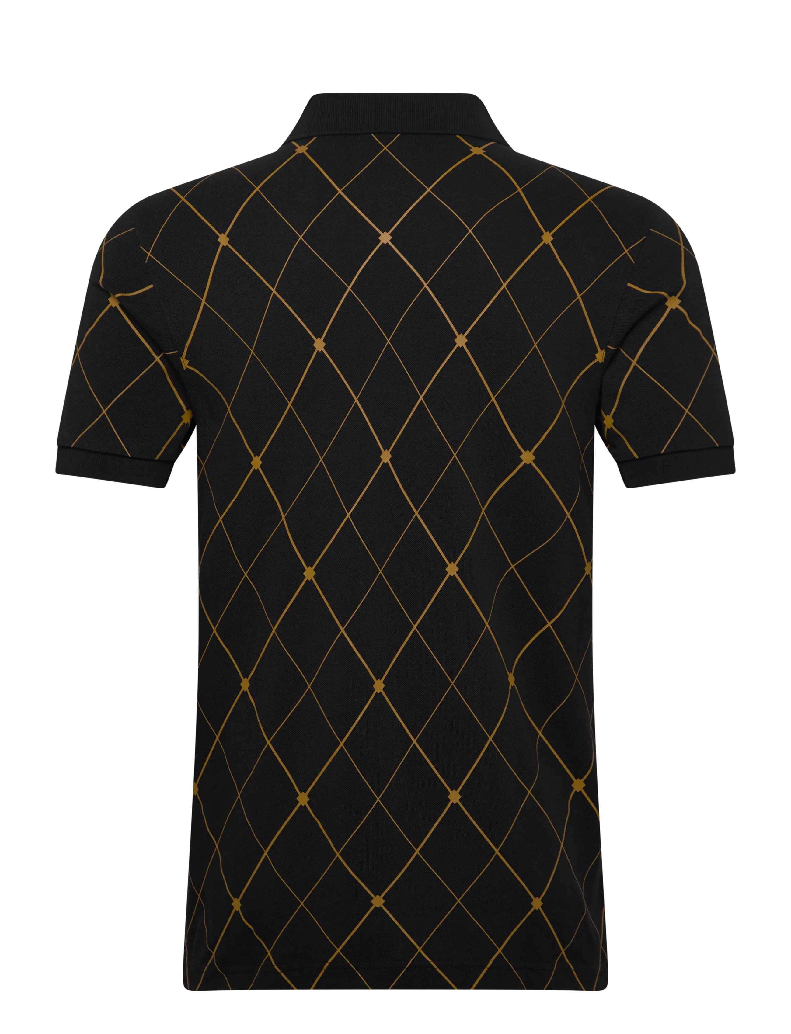 Fred Perry - ARGYLE PRINT FP SHIRT - kootud polosärgid - black - 2